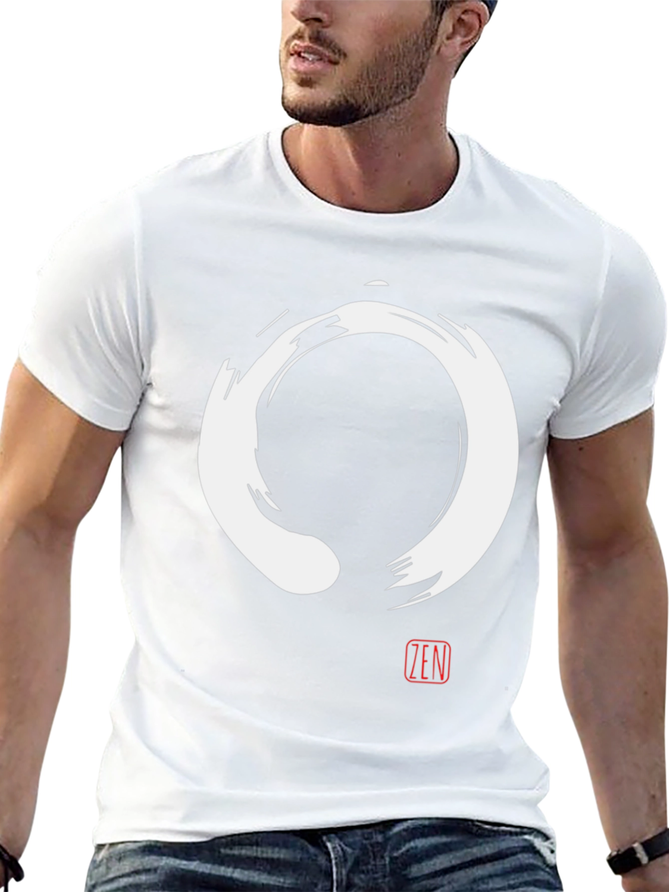 Zen Circle T-Shirt - Enso Symbol Black Tee