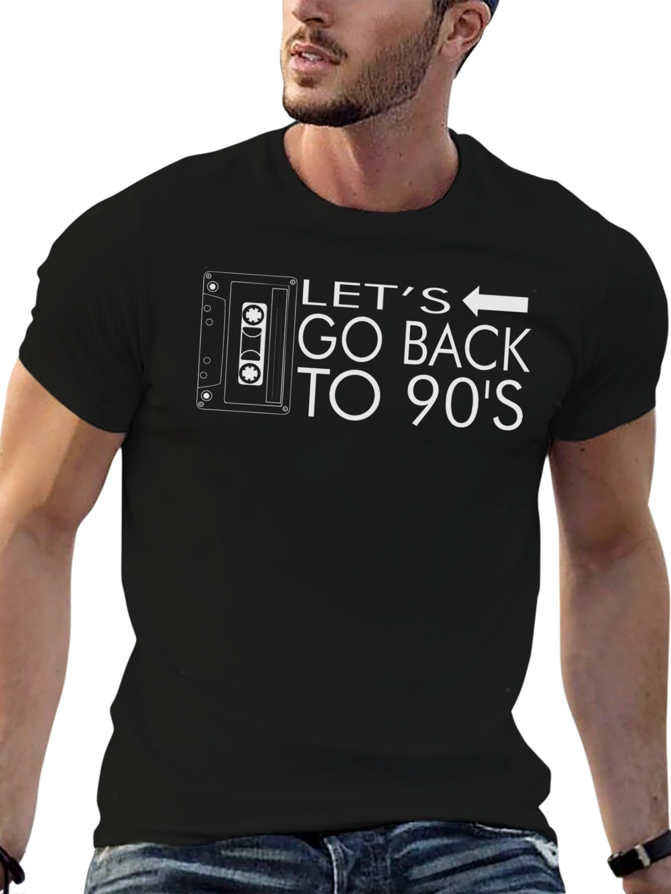 Lets Go Back to the 90s Black T-Shirt