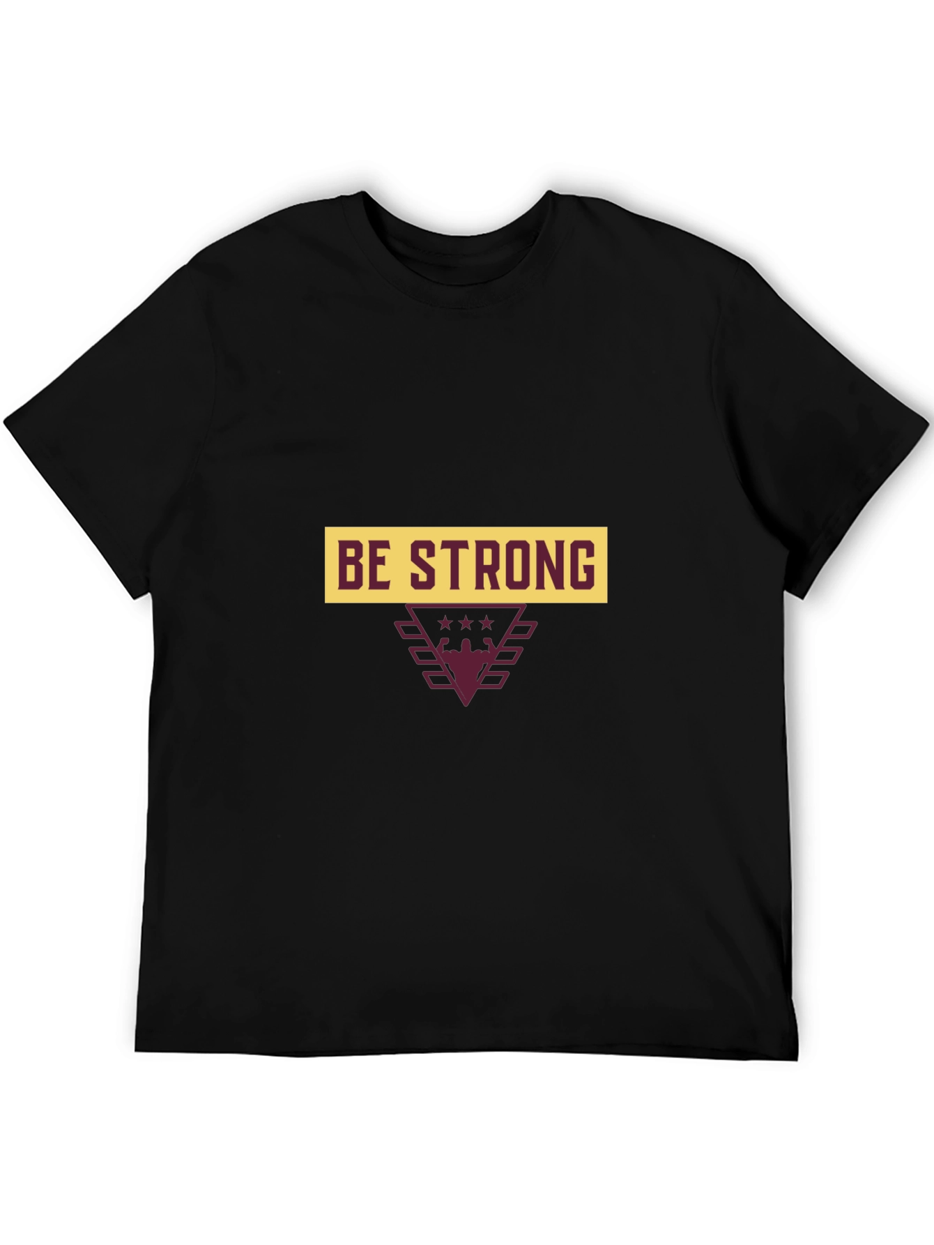 Be Strong Graphic Tee - Black Cotton