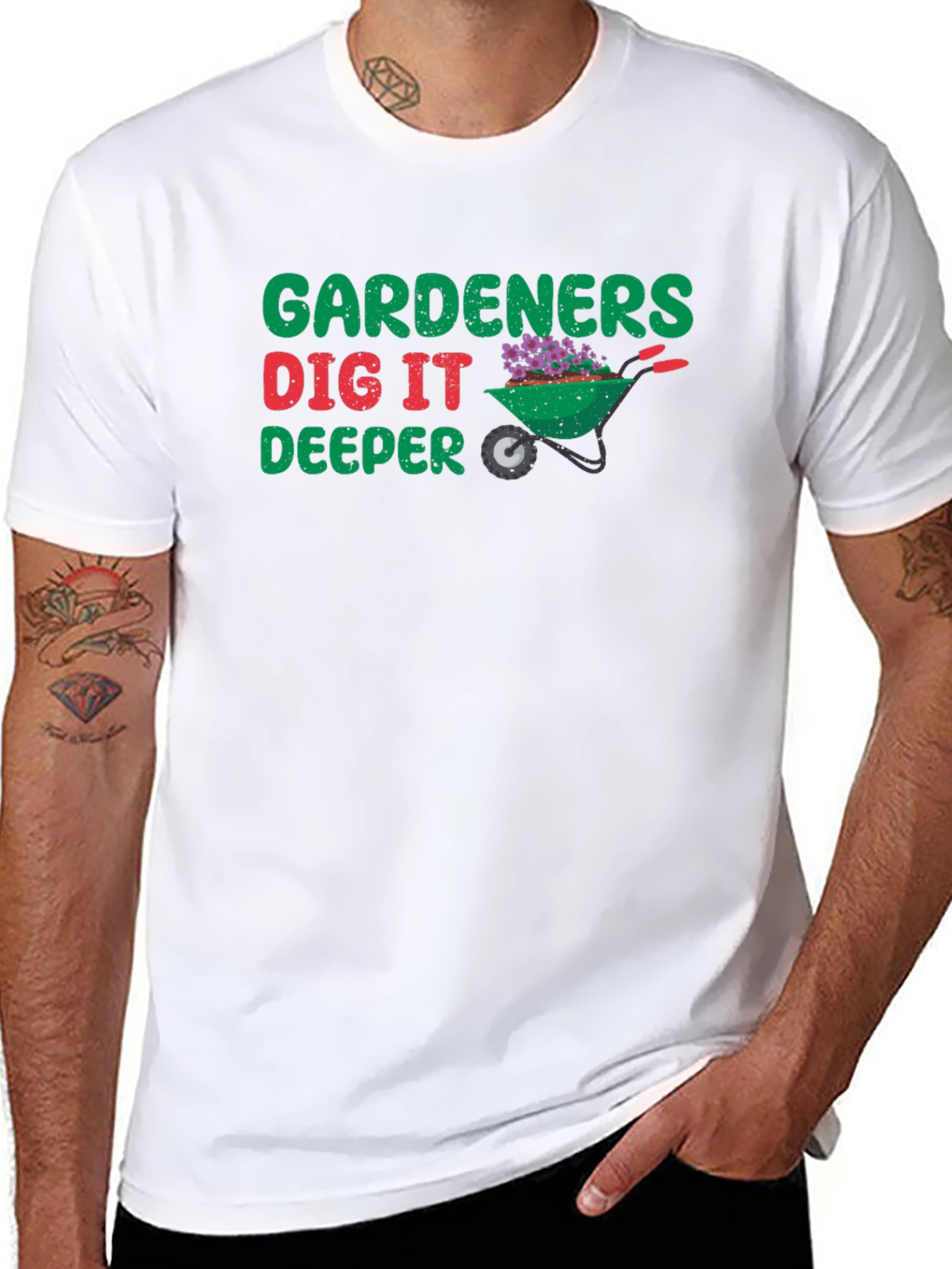 Gardeners Dig It Deeper Black T-Shirt