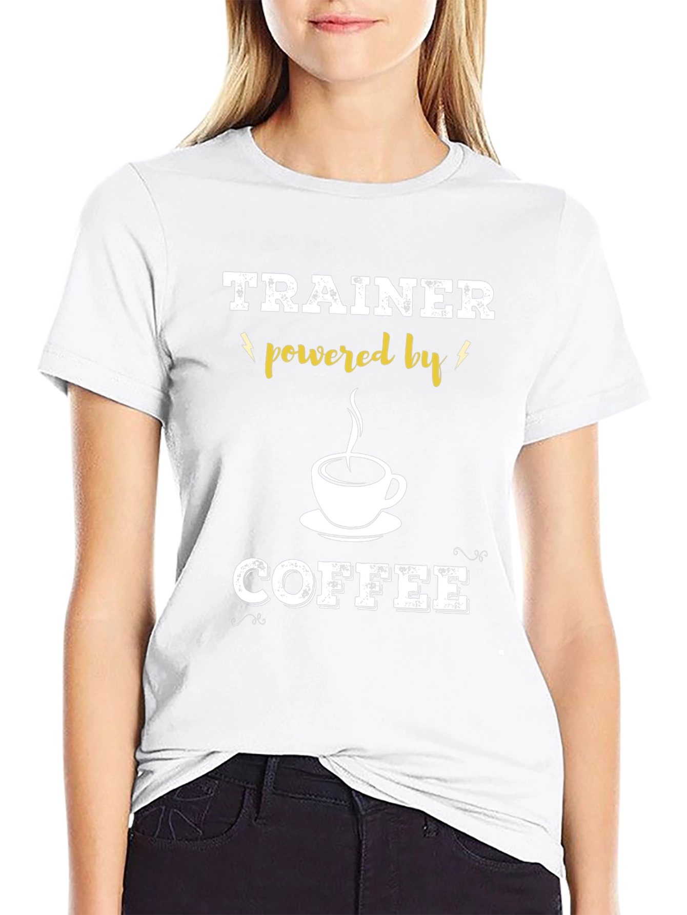 Trainer Powered By Coffee Black T-Shirt