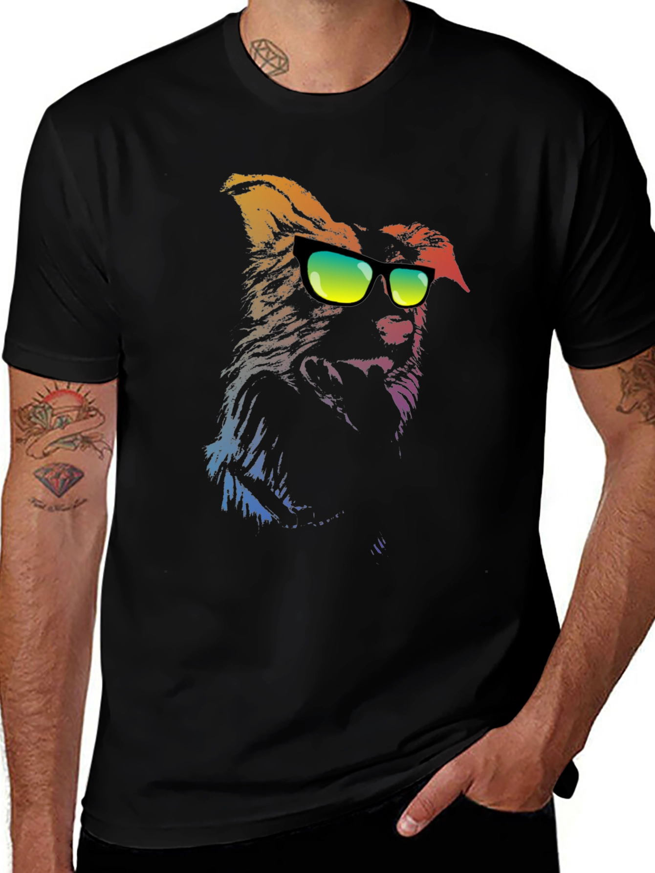 Cool Dog Graphic Tee - Trendy Unisex T-Shirt