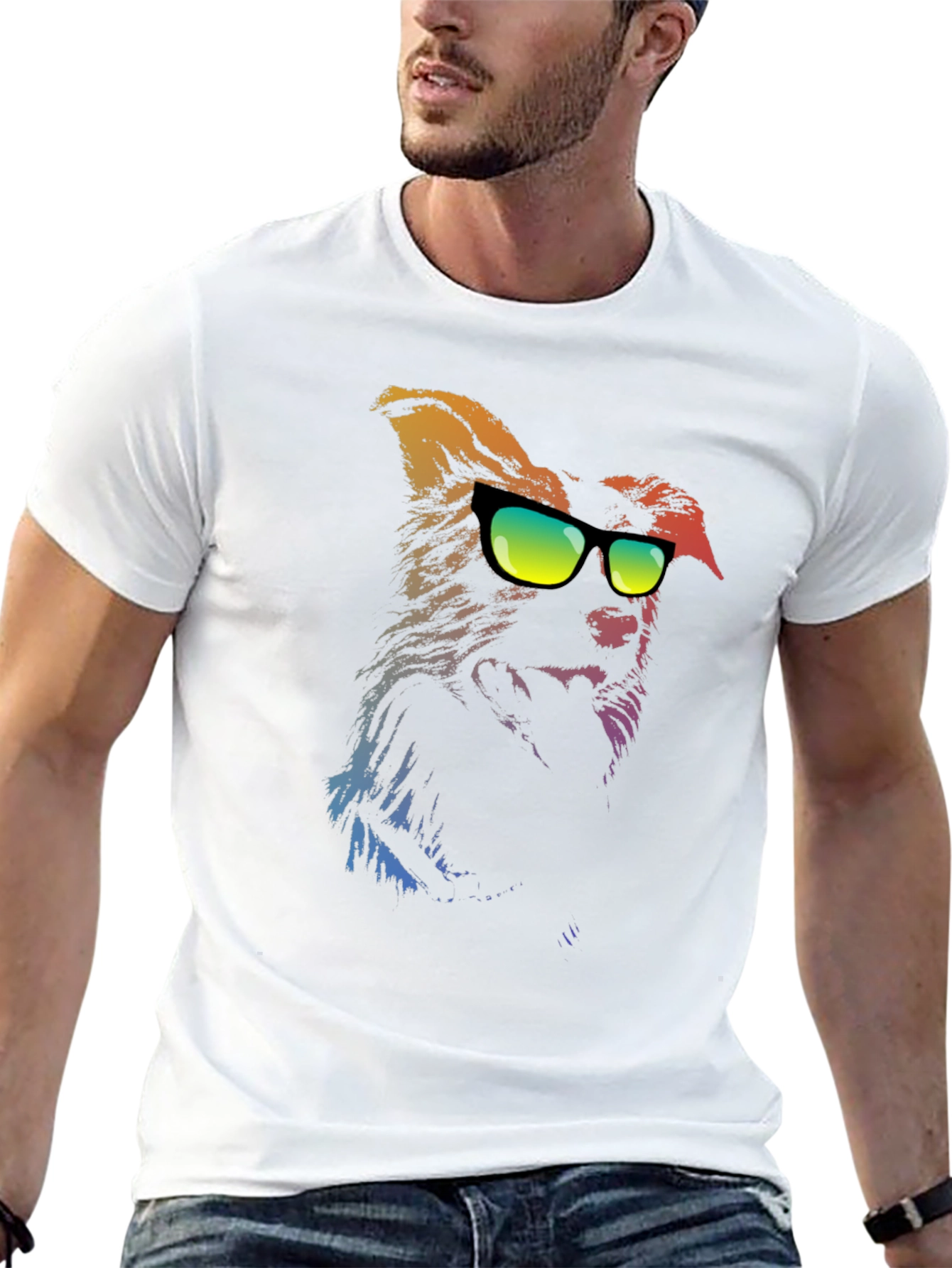 Cool Dog Graphic Tee - Trendy Unisex T-Shirt