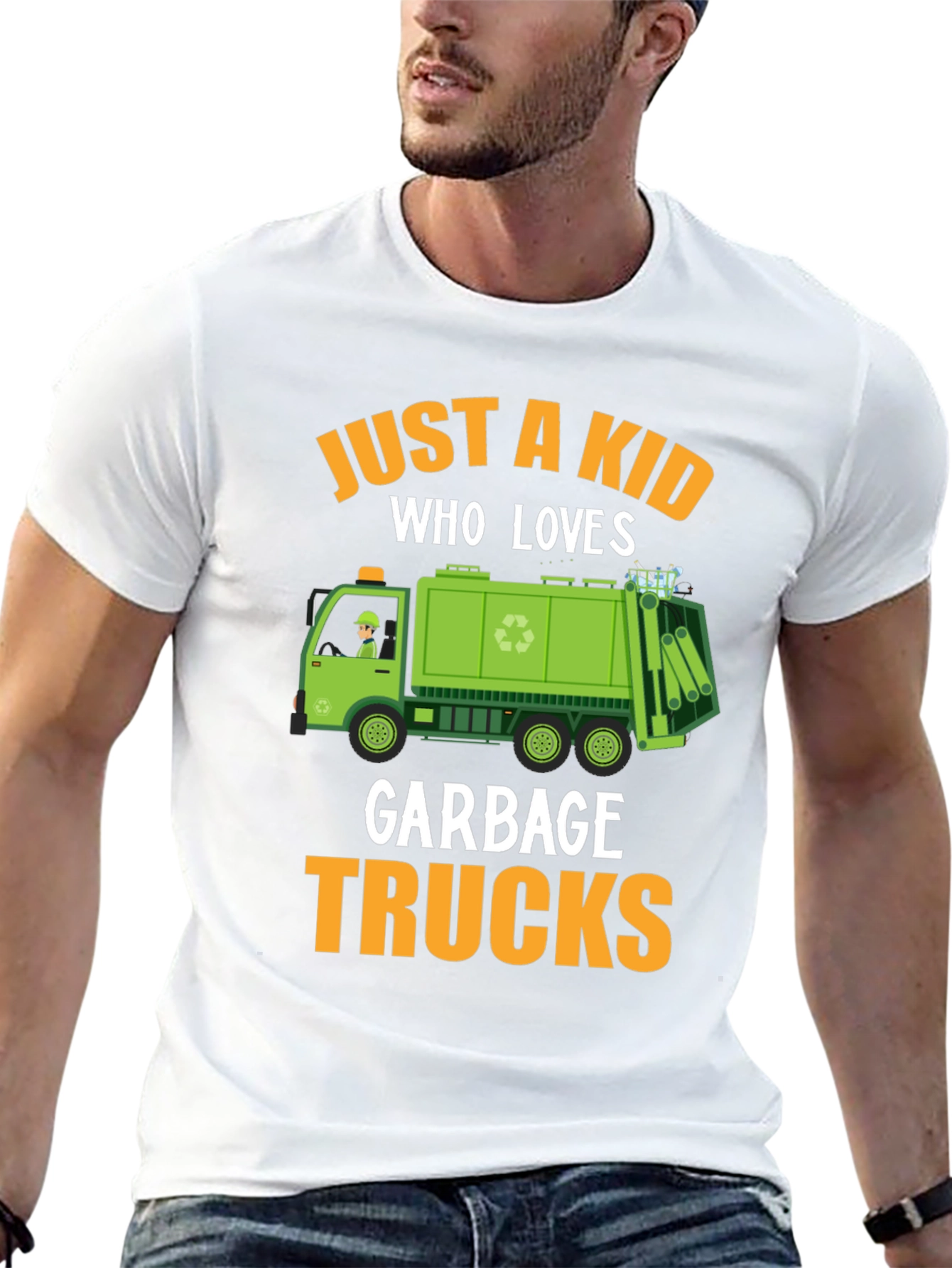 Just a Kid Who Loves Garbage Trucks T-Shirt