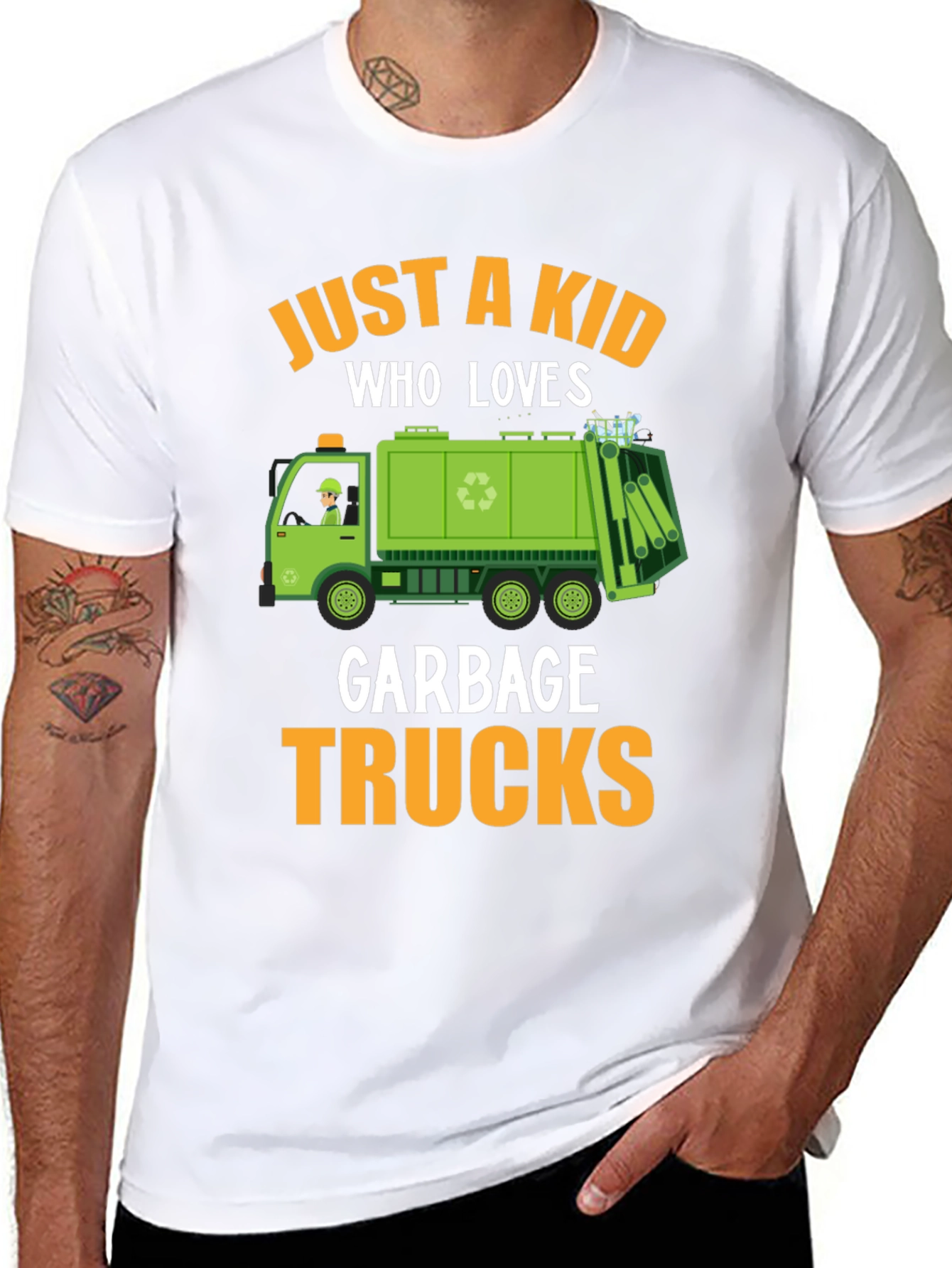 Just a Kid Who Loves Garbage Trucks T-Shirt