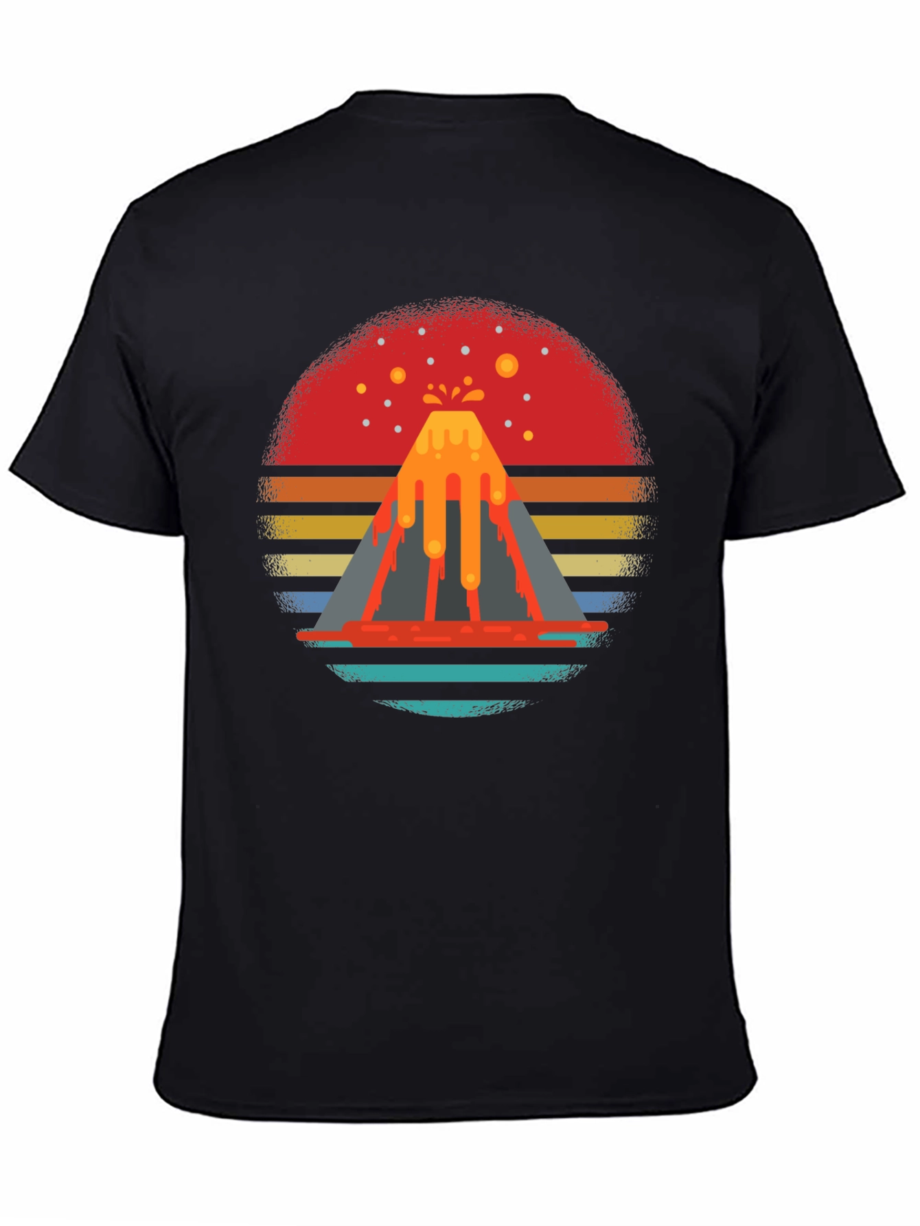 Retro Volcano T-Shirt - Lava Peak Graphic Tee
