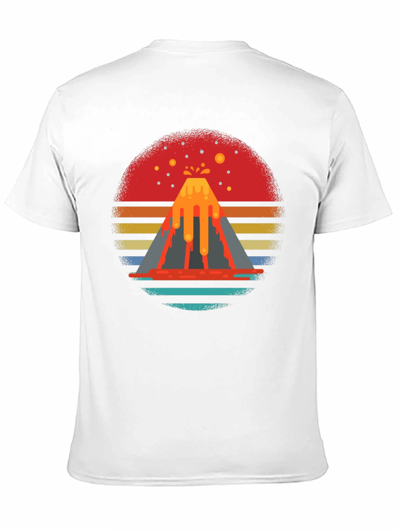 Retro Volcano T-Shirt - Lava Peak Graphic Tee