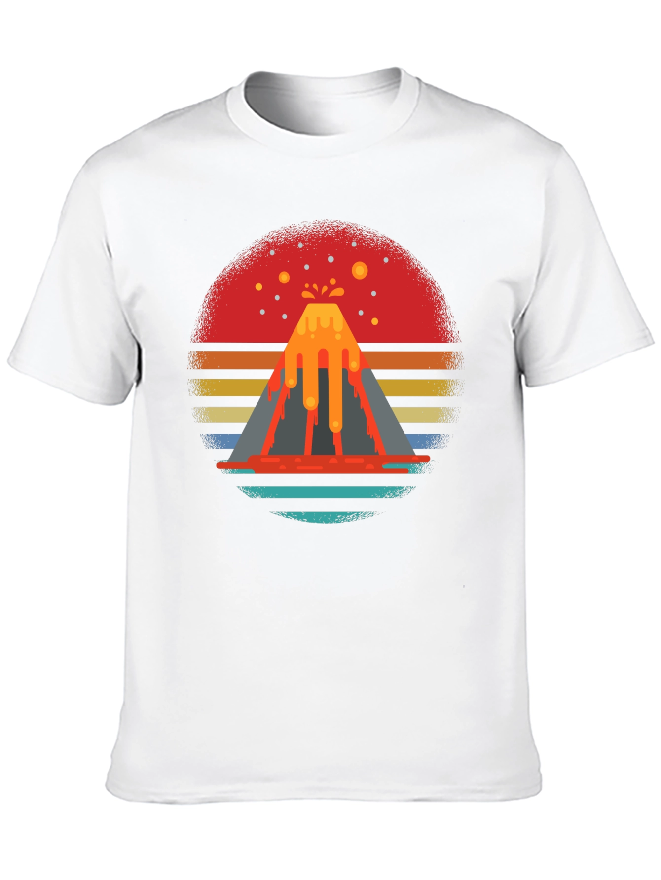 Retro Volcano T-Shirt - Lava Peak Graphic Tee