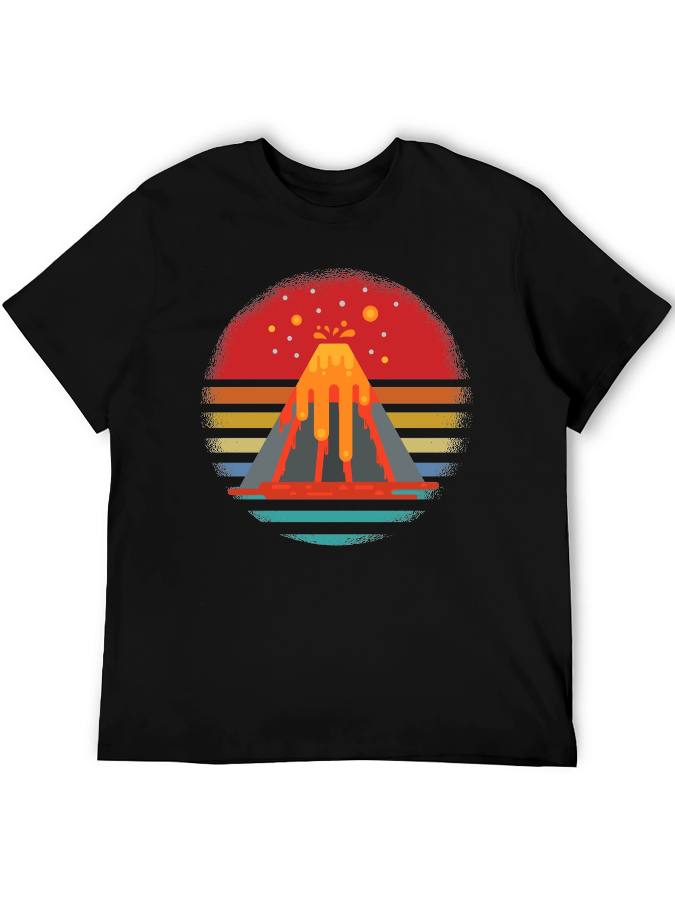 Retro Volcano T-Shirt - Lava Peak Graphic Tee