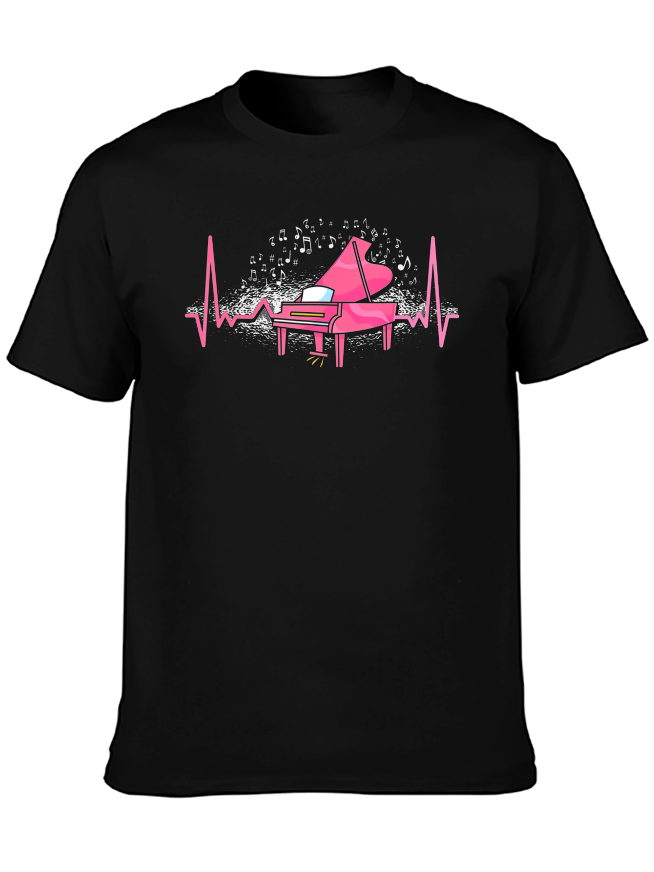Piano Heartbeat T-Shirt - Music Lover Tee