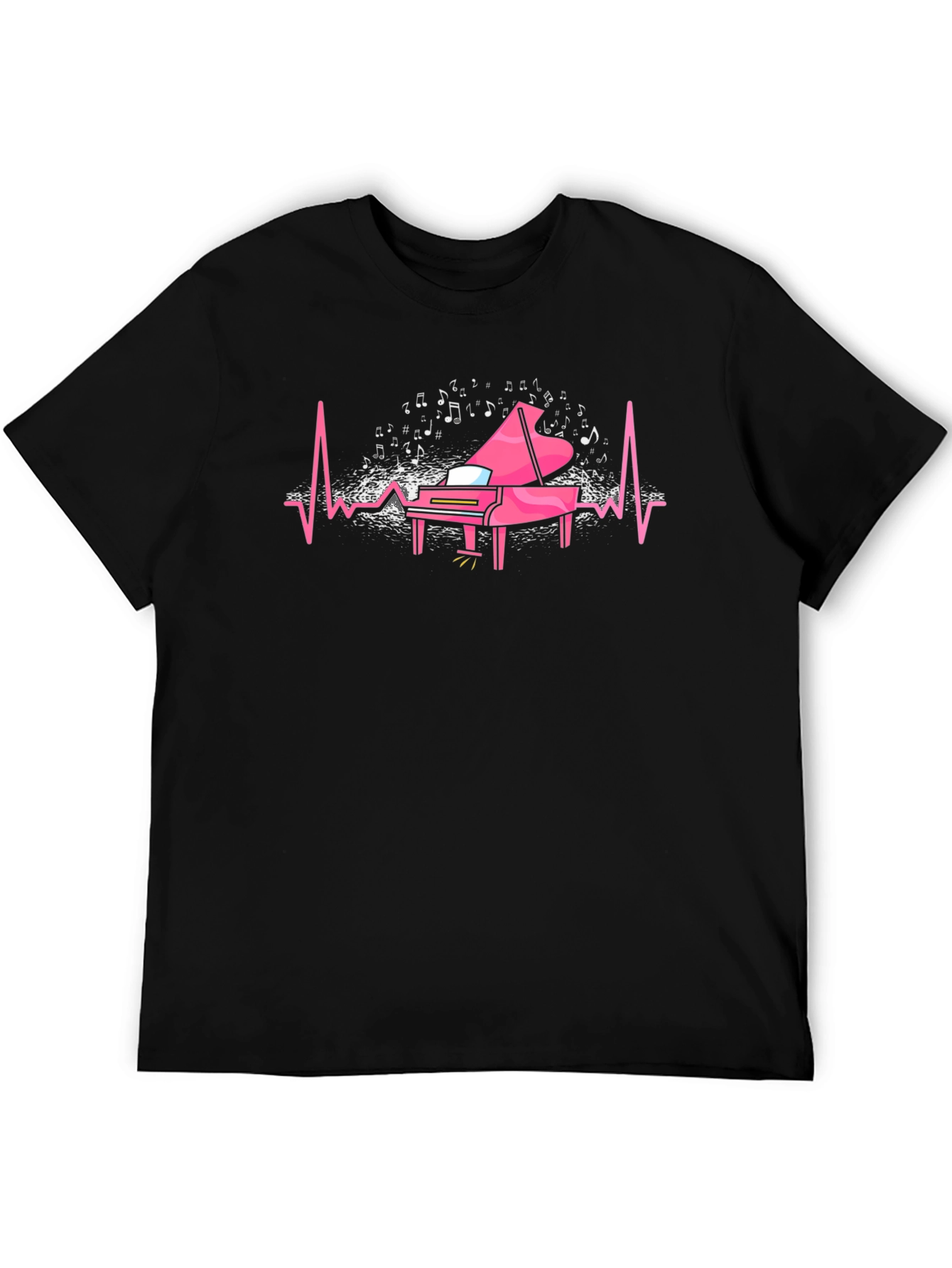Piano Heartbeat T-Shirt - Music Lover Tee
