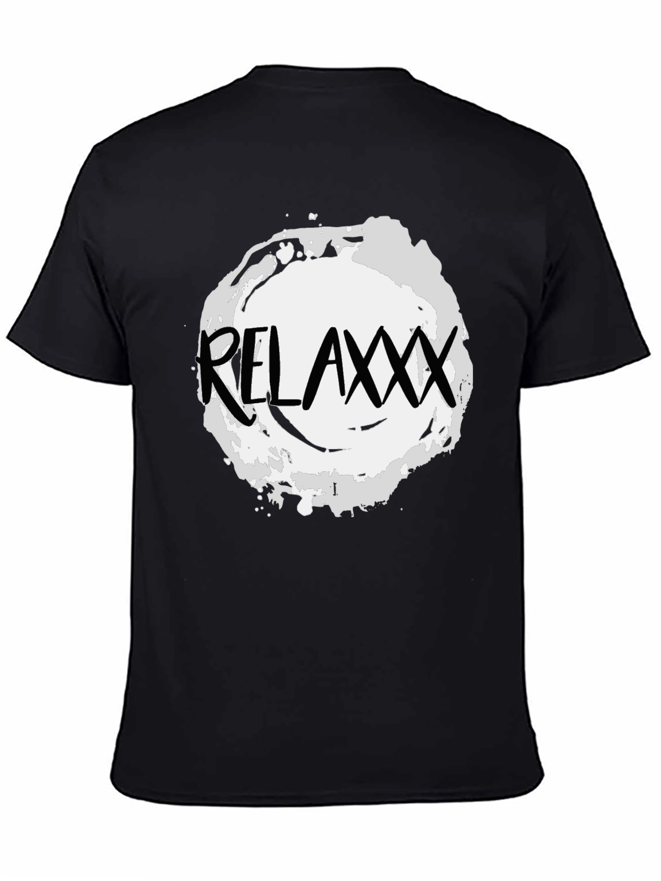 Relaxxx Black T-Shirt - Casual Graphic Tee
