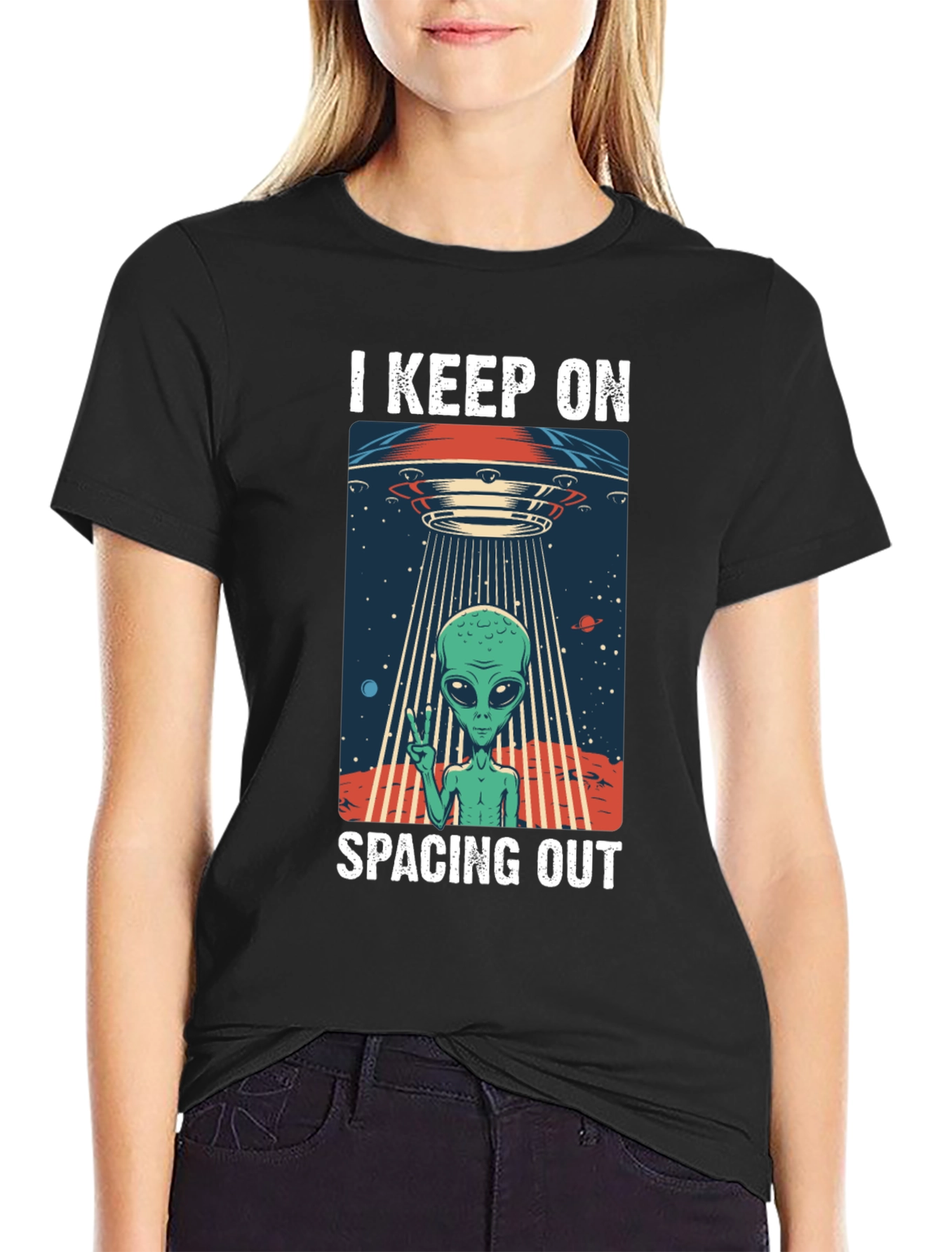 I Keep On Spacing Out Alien UFO T-Shirt