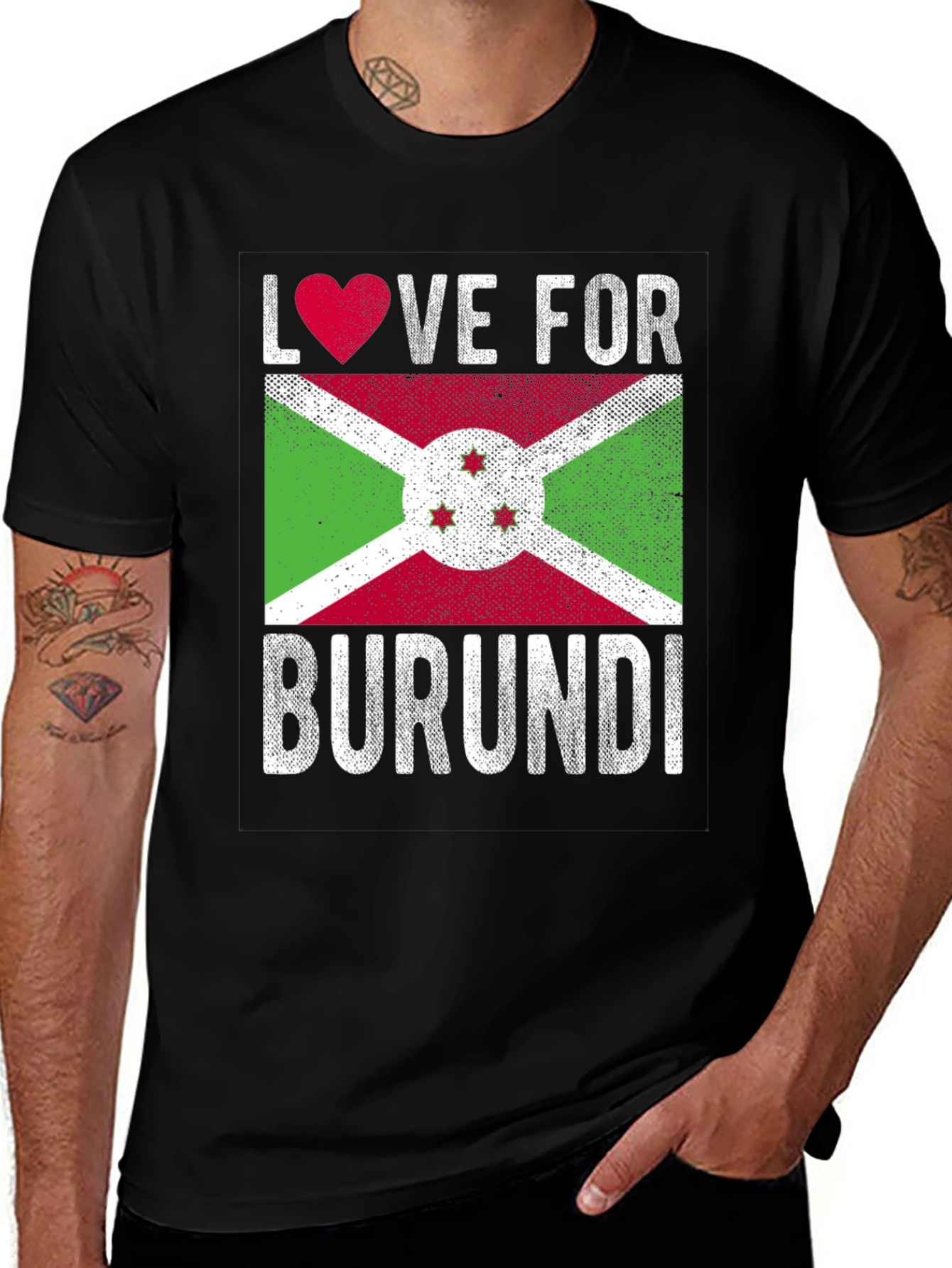 Love for Burundi Flag T-Shirt