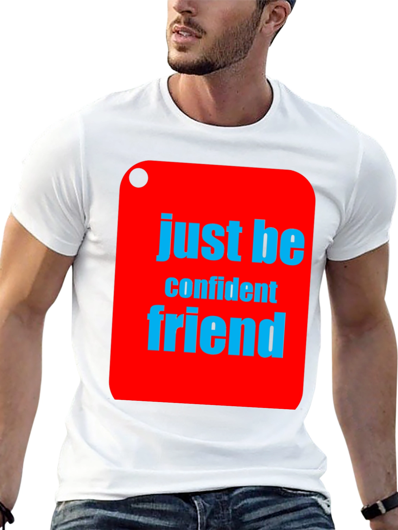 Just Be Confident Friend Graphic Tee - Black