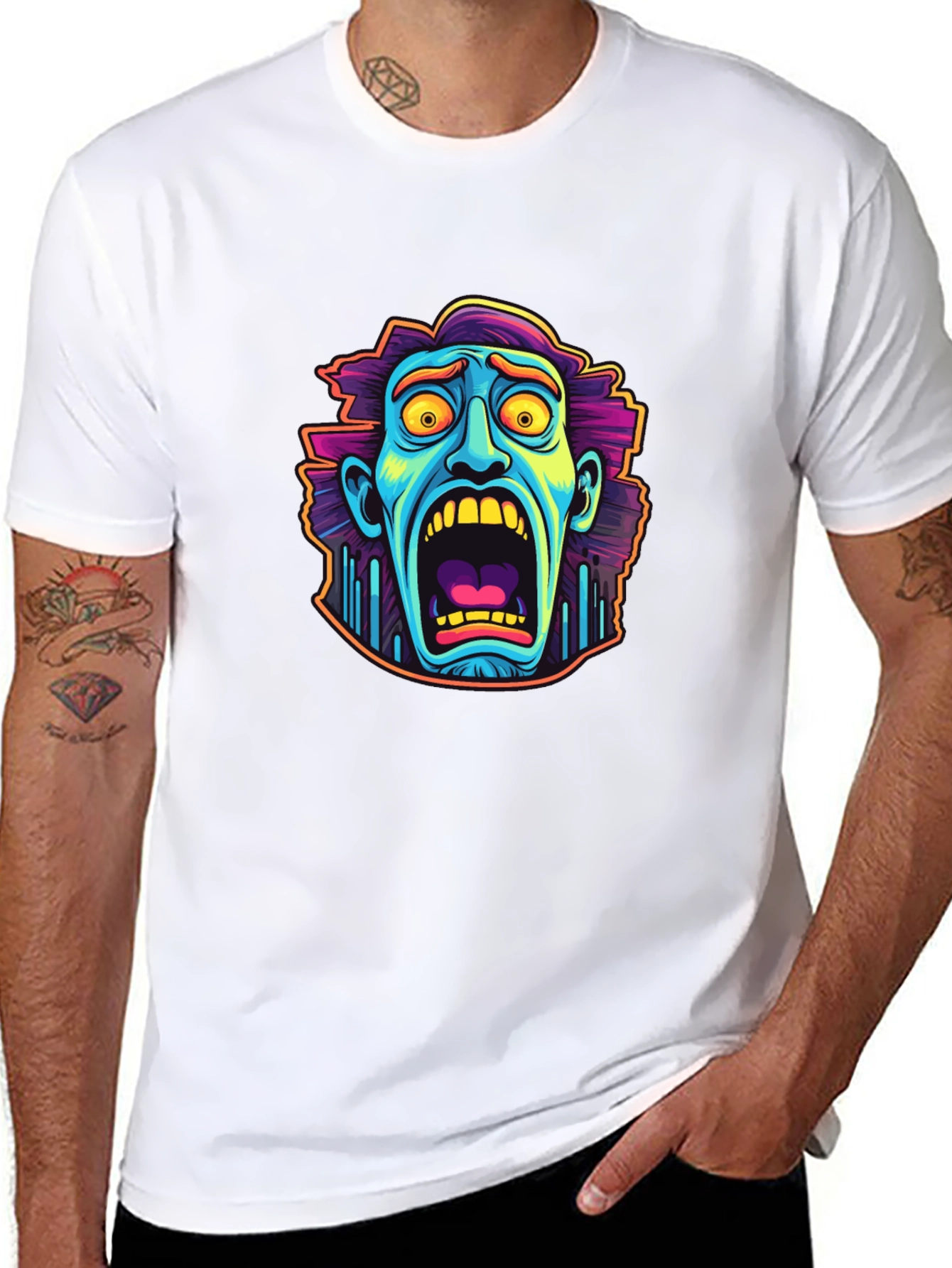 Monster Scream Black Graphic Tee