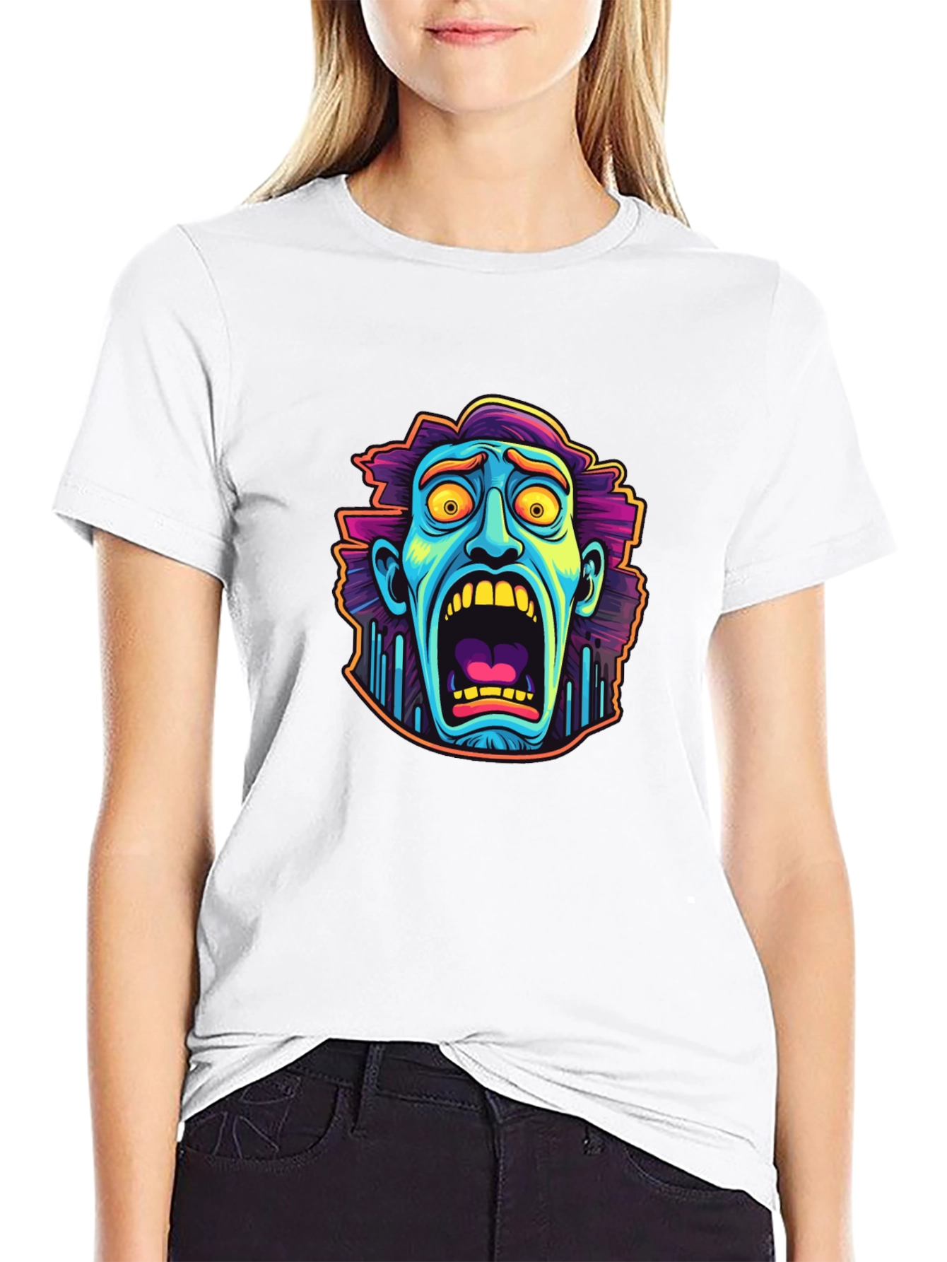 Monster Scream Black Graphic Tee