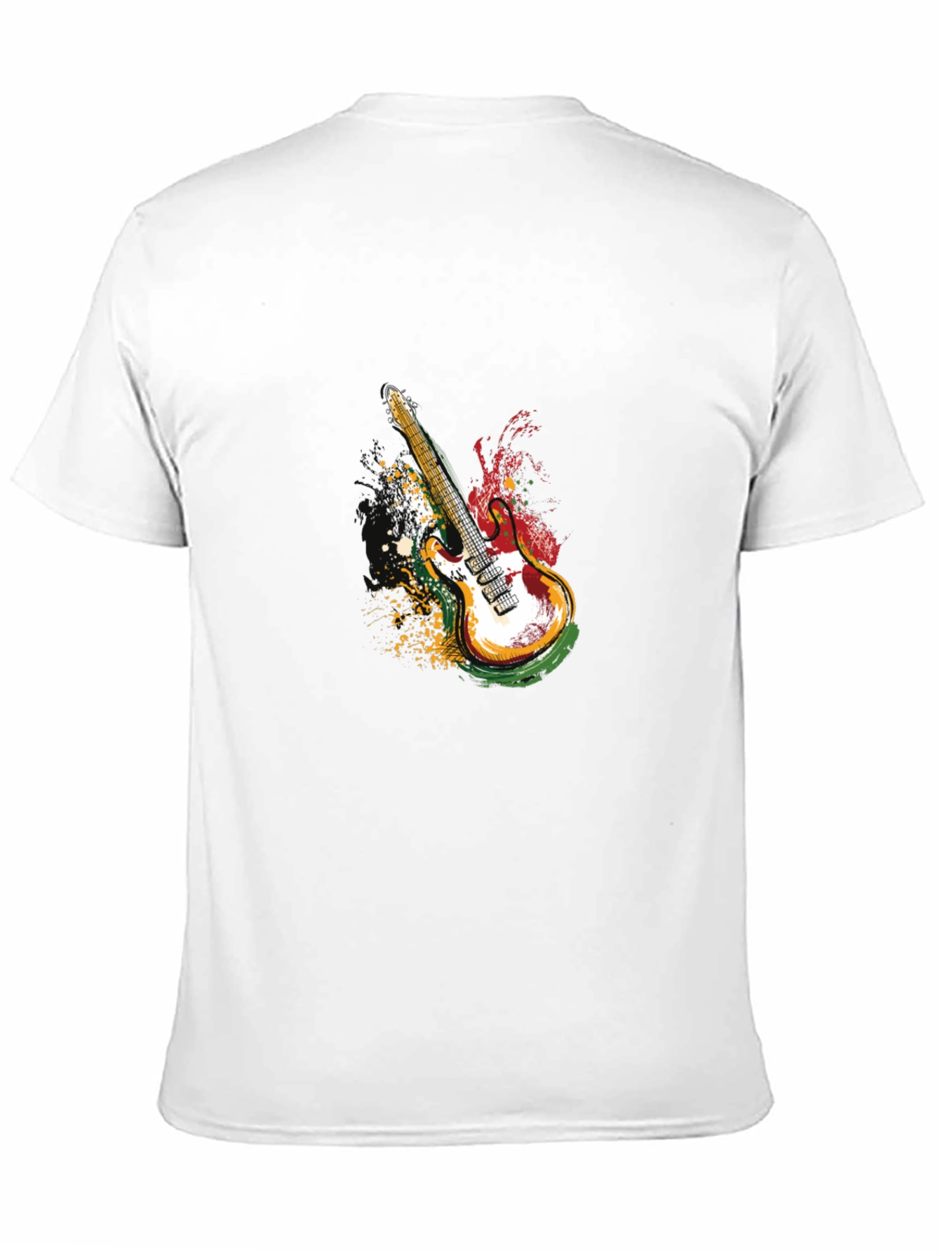 Electric Guitar Graphic T-Shirt - Black