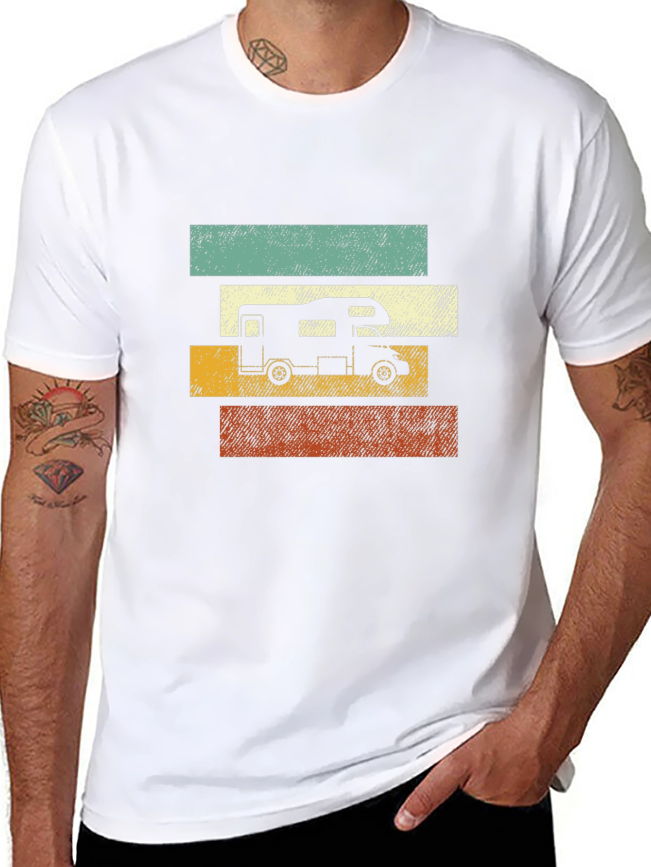 Retro Camper Graphic Tee - Camping Adventure T-Shirt