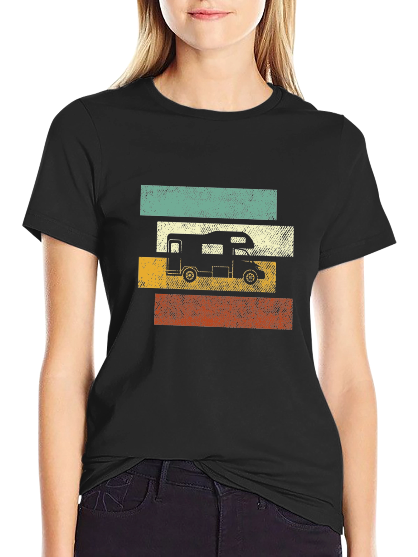 Retro Camper Graphic Tee - Camping Adventure T-Shirt