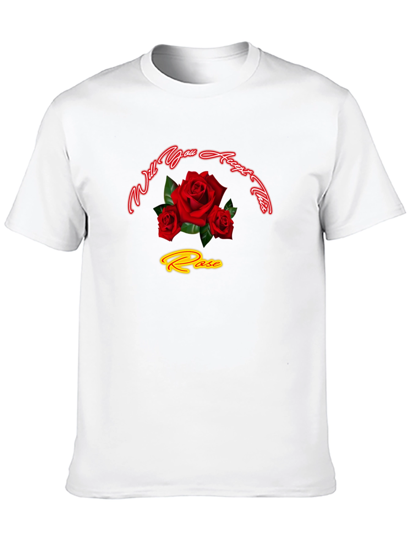 Will You Accept This Rose Black T-Shirt