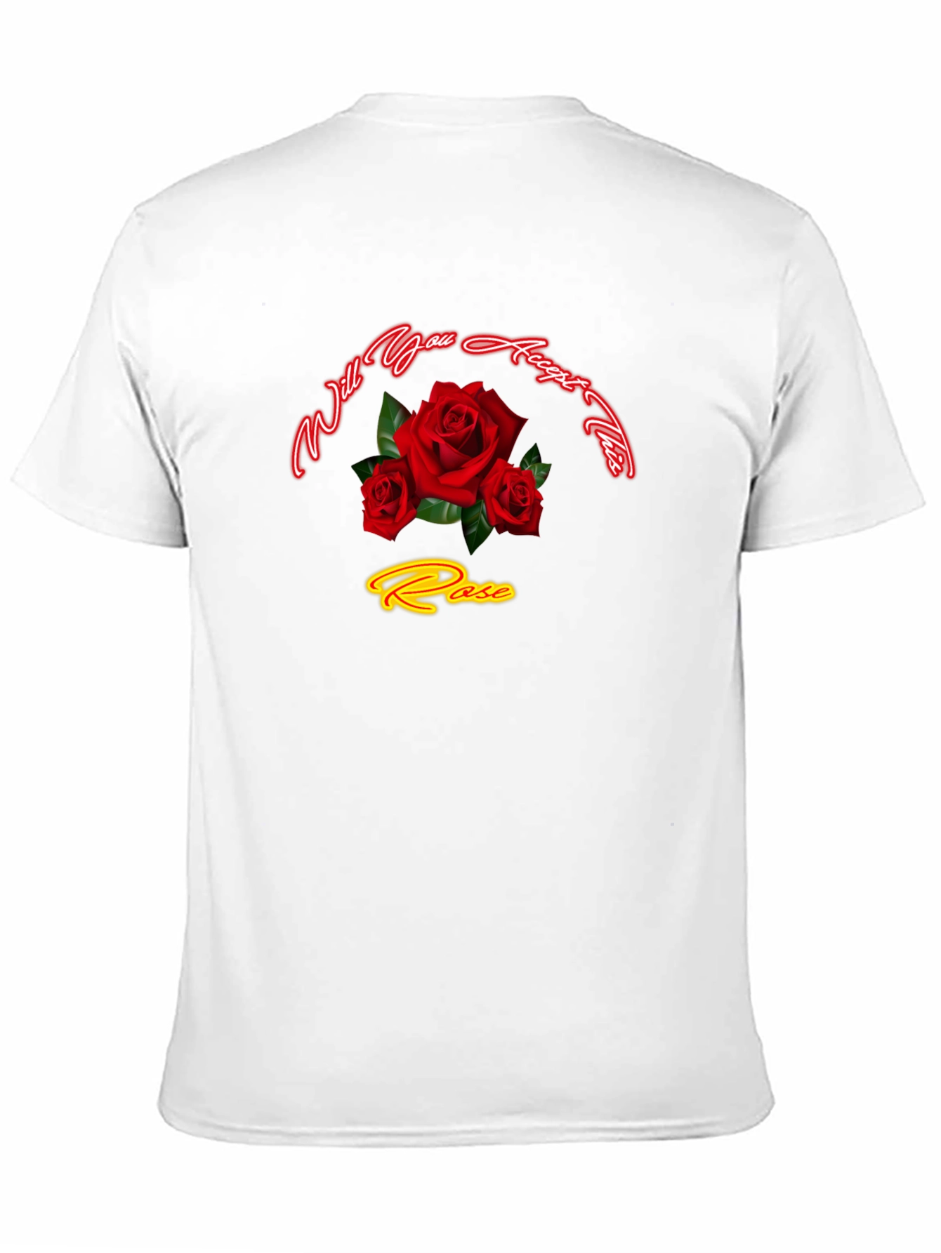 Will You Accept This Rose Black T-Shirt