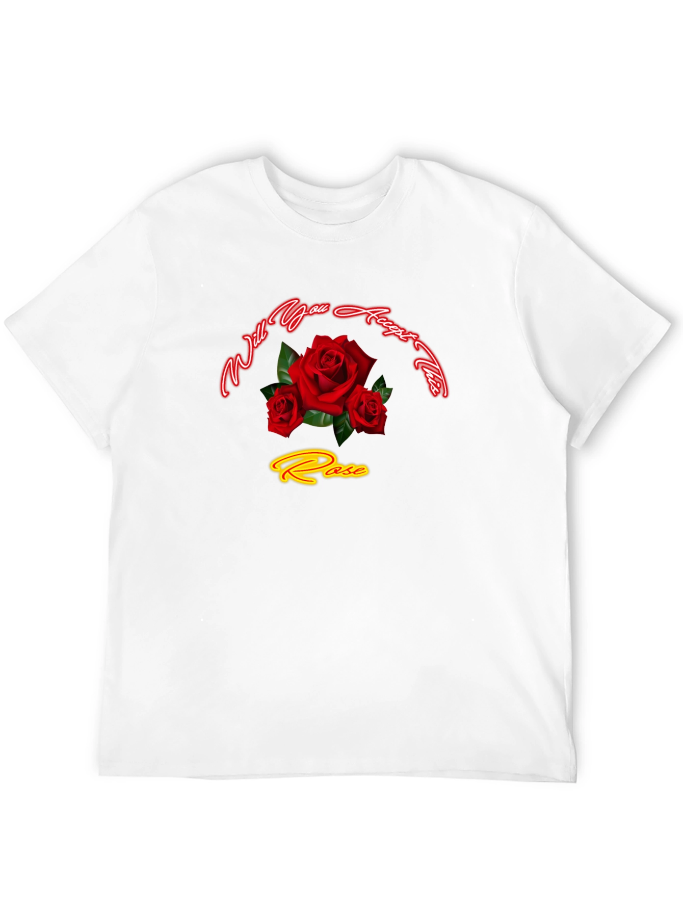 Will You Accept This Rose Black T-Shirt