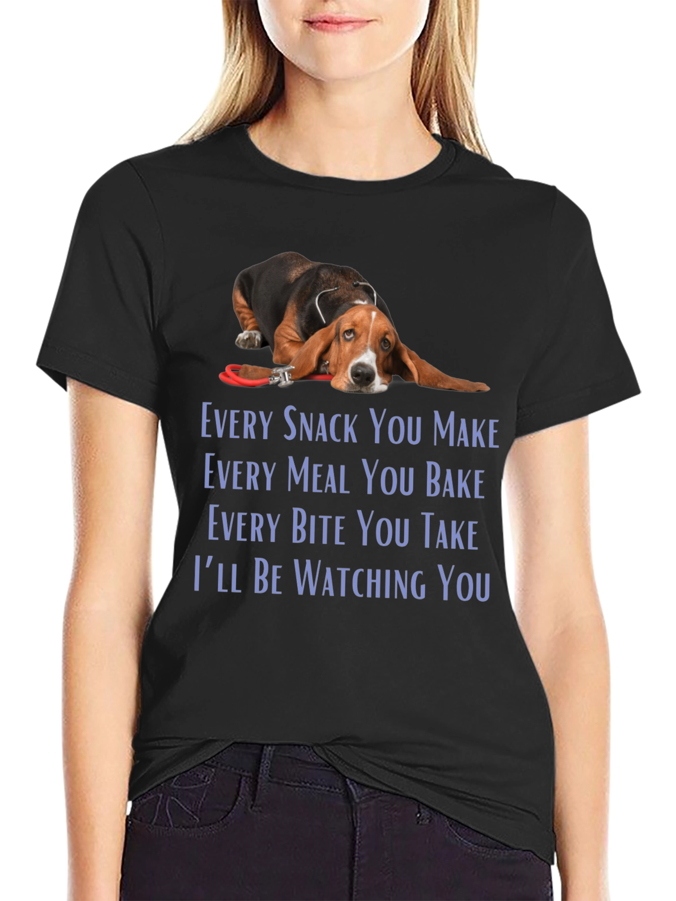 Bassett Hound Dog T-Shirt - Every Snack You Make