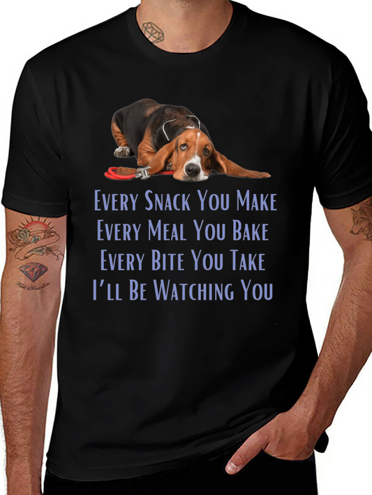 Bassett Hound Dog T-Shirt - Every Snack You Make