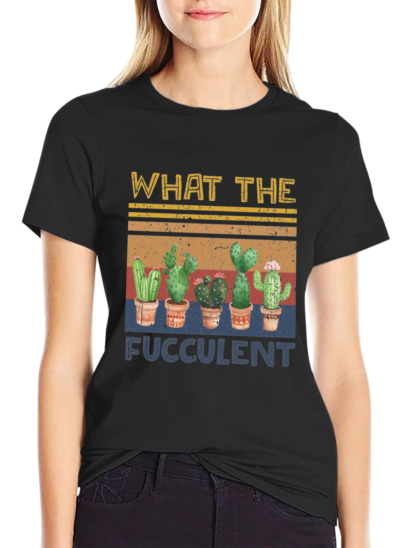 What The Fucculent Cactus Graphic T-Shirt