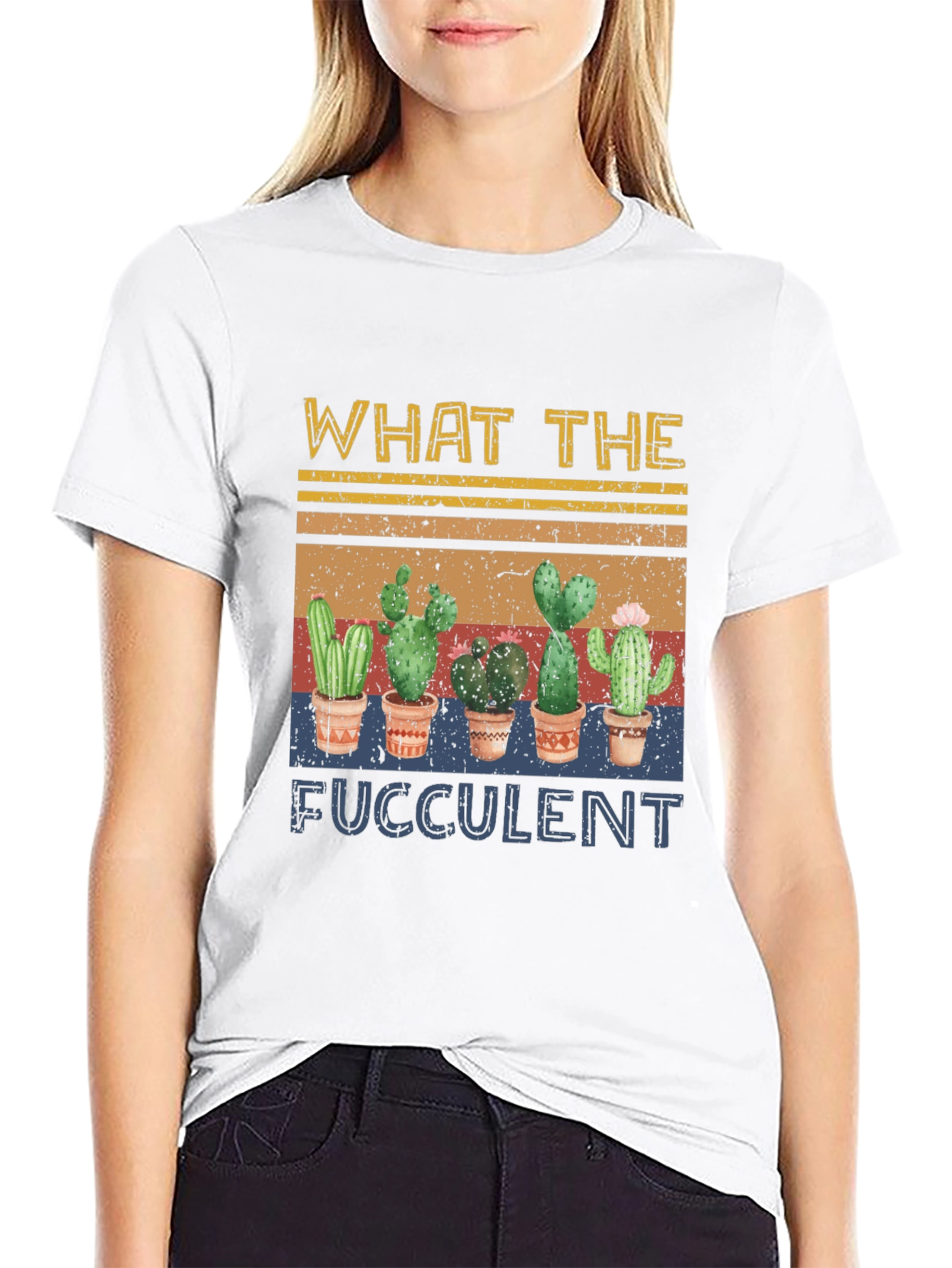 What The Fucculent Cactus Graphic T-Shirt