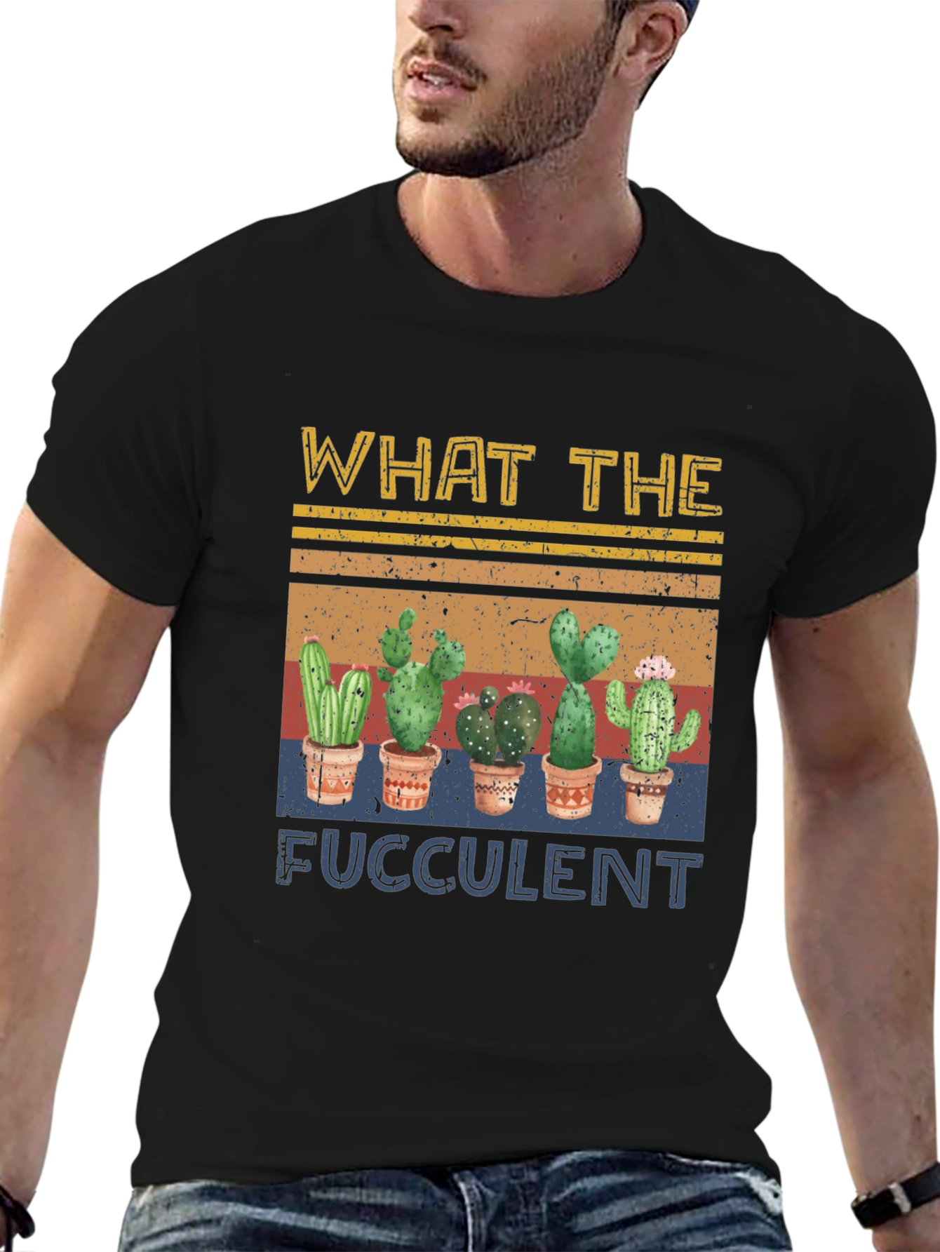 What The Fucculent Cactus Graphic T-Shirt