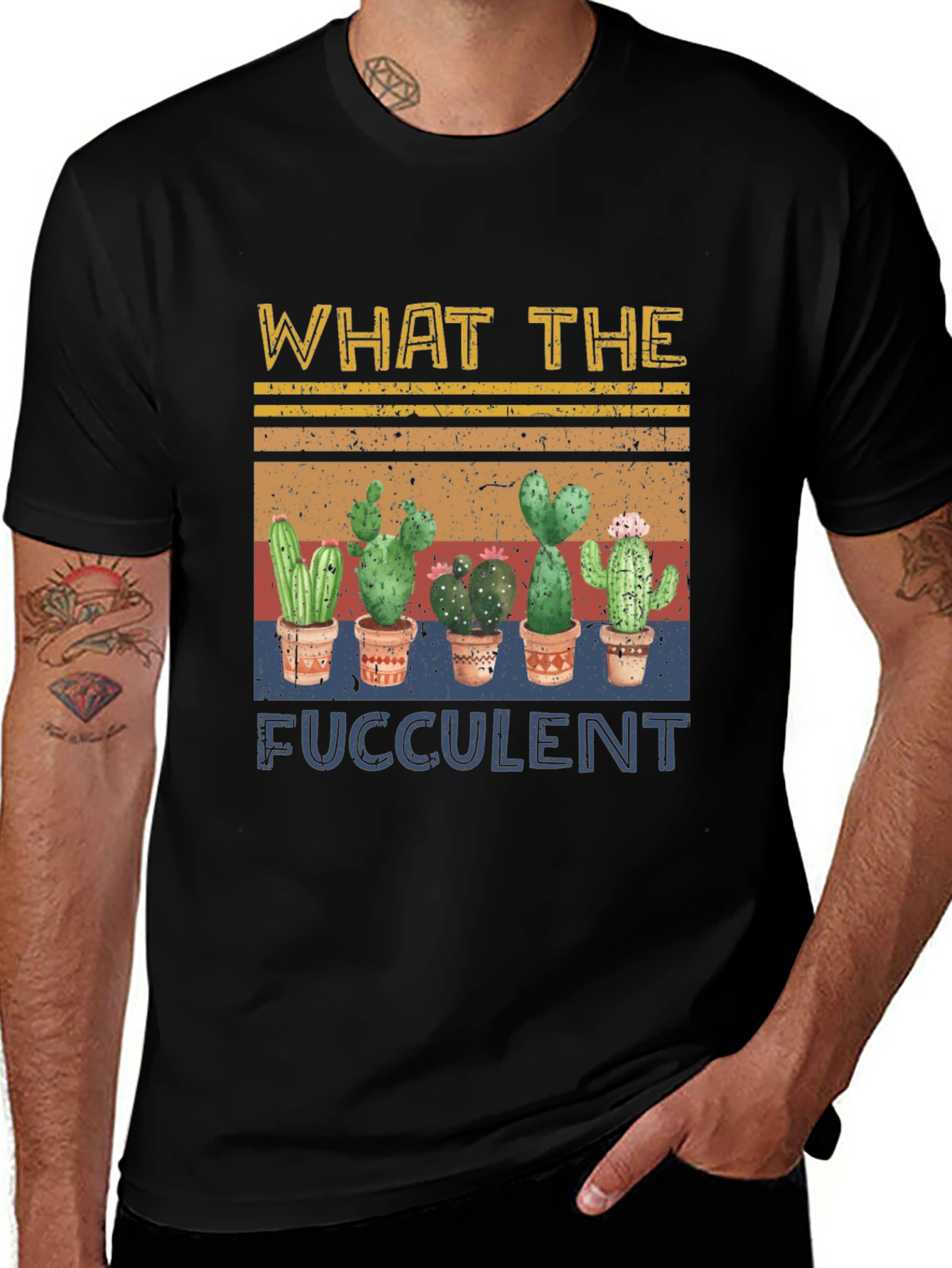 What The Fucculent Cactus Graphic T-Shirt