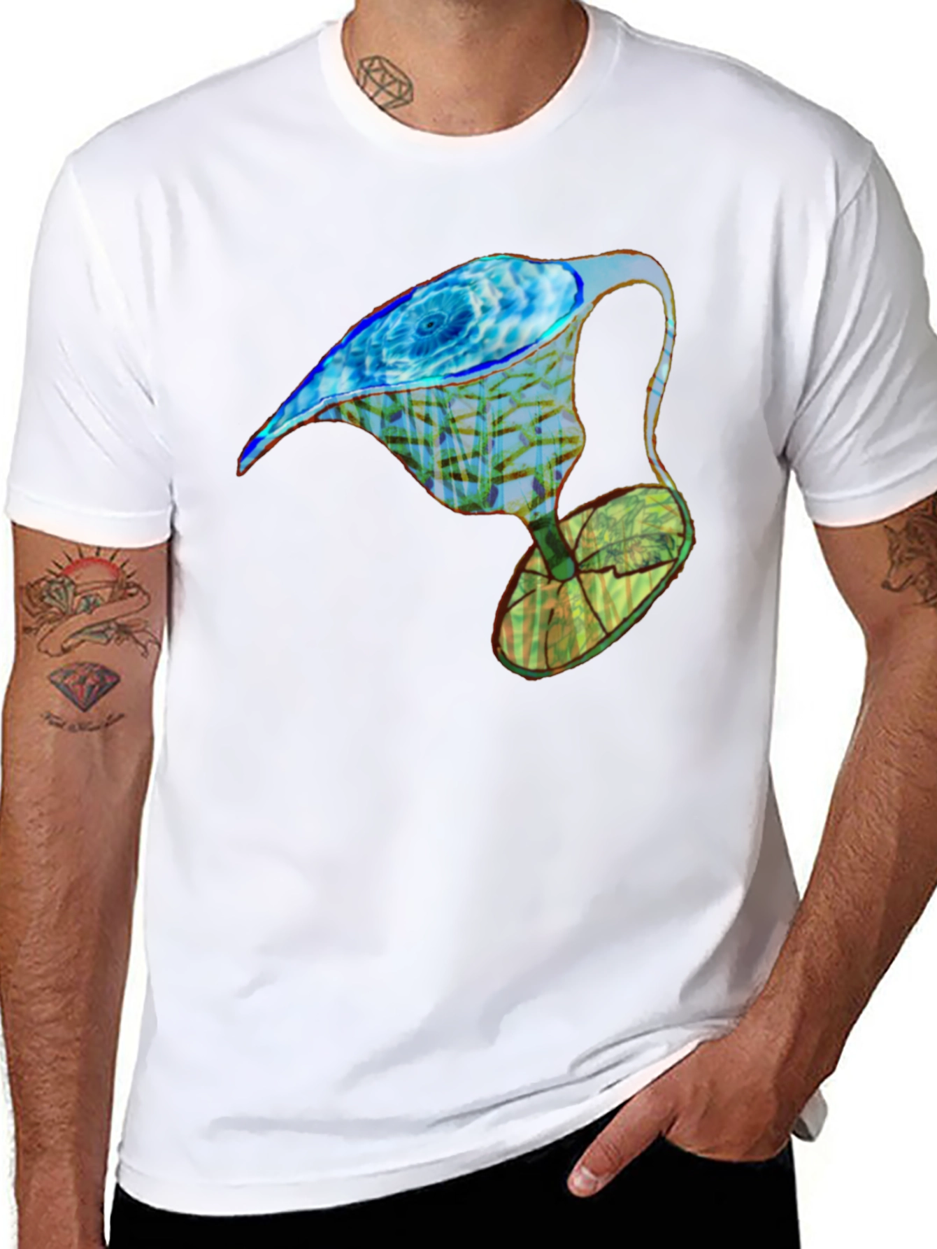 Abstract Water Drop Graphic Tee