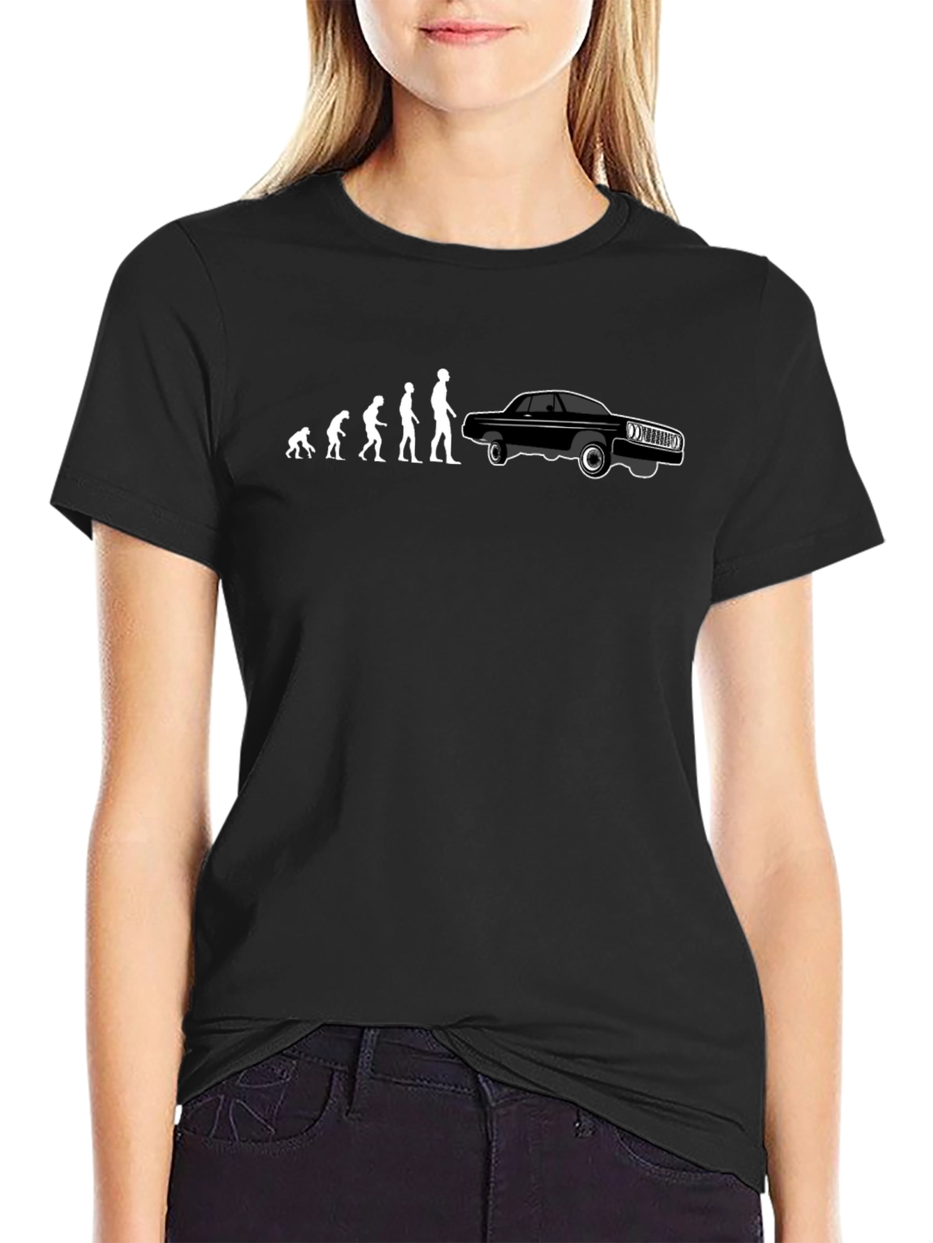 Evolution of Man and Car T-Shirt