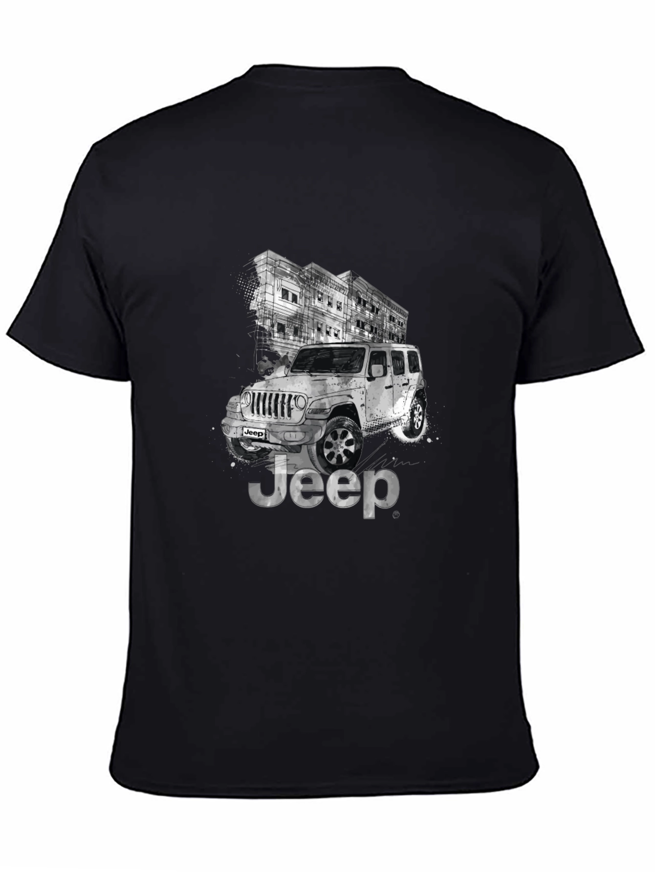 Jeep Graphic T-Shirt - Black Crew Neck Tee