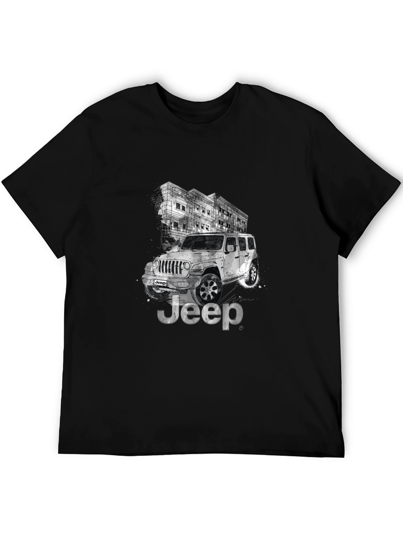 Jeep Graphic T-Shirt - Black Crew Neck Tee