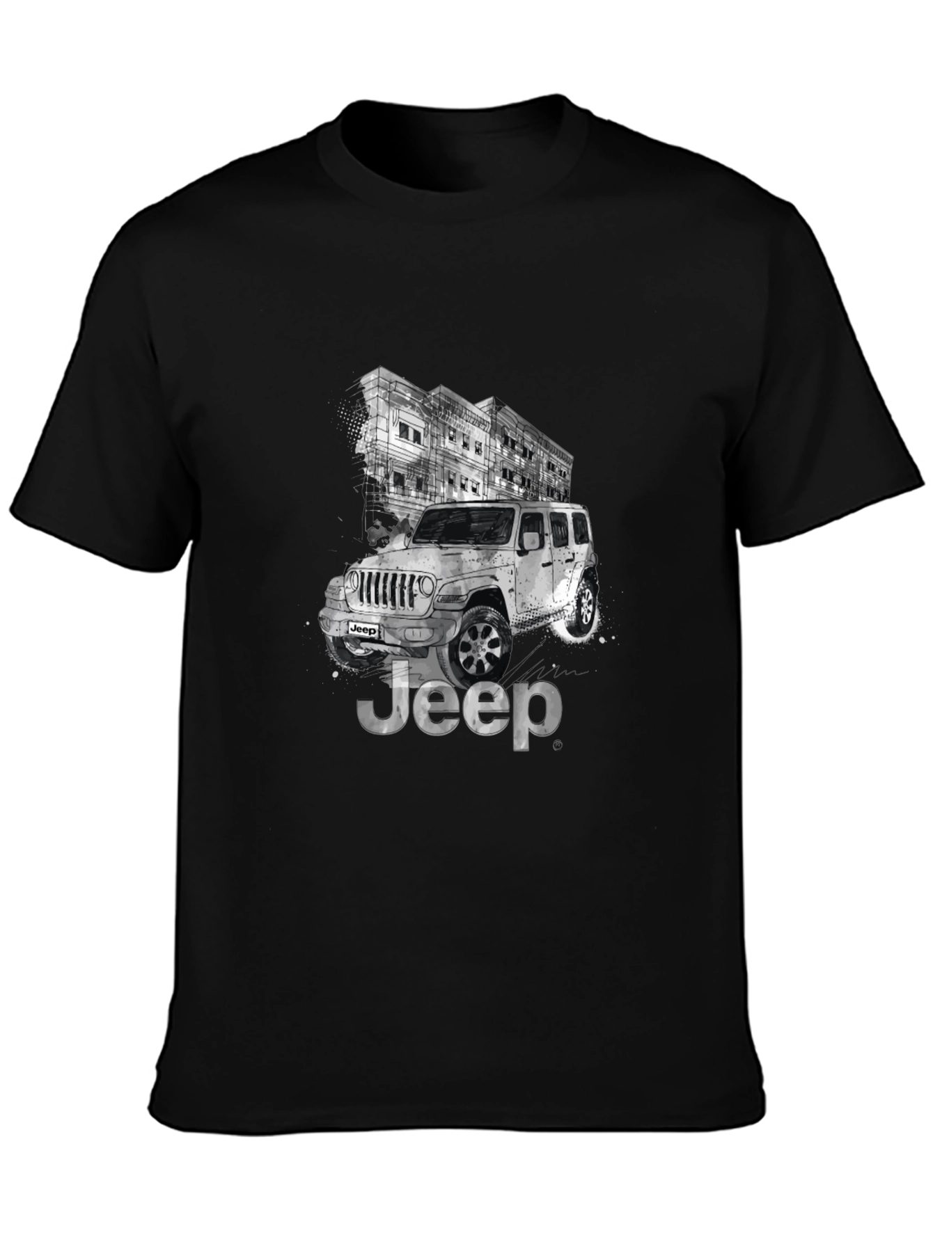 Jeep Graphic T-Shirt - Black Crew Neck Tee