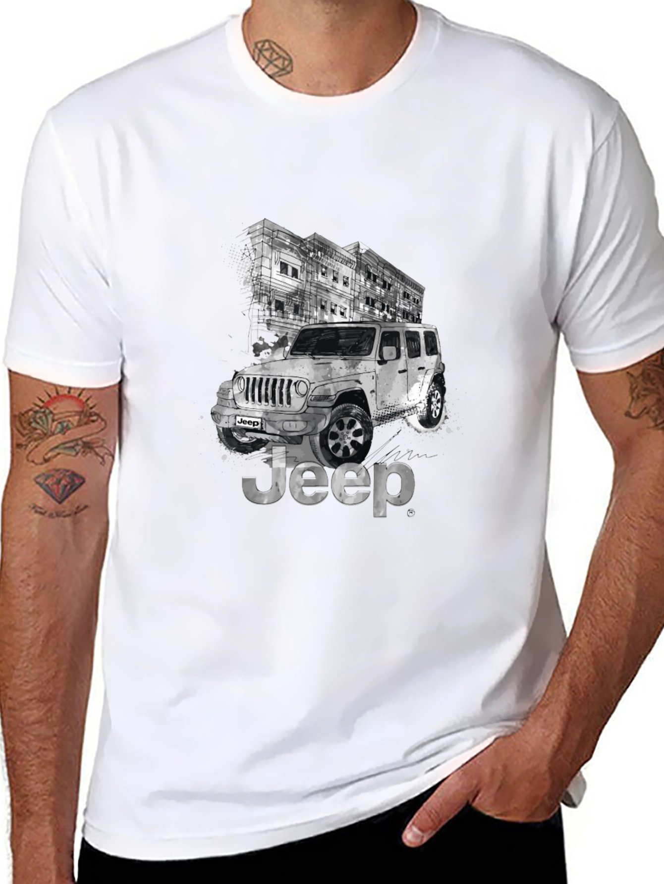 Jeep Graphic T-Shirt - Black Crew Neck Tee