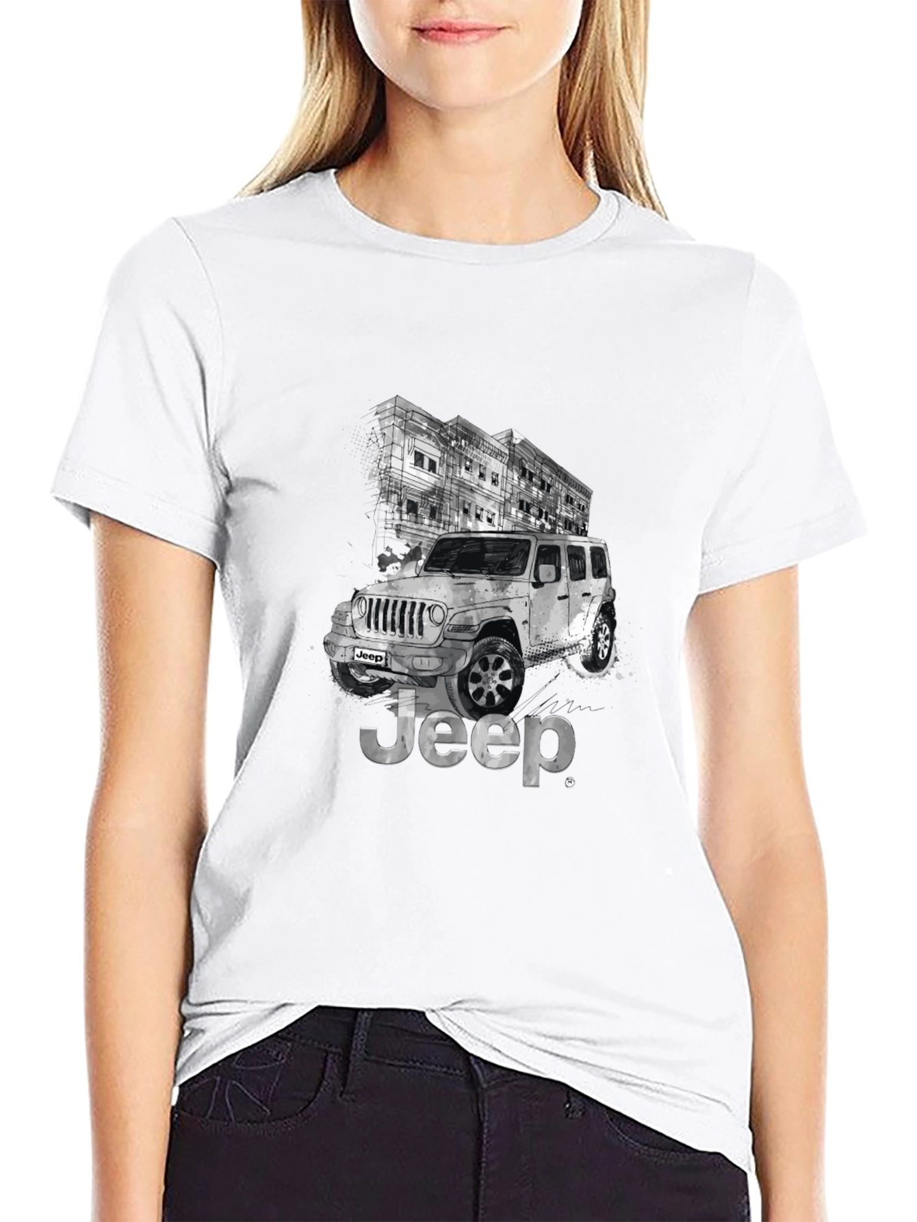 Jeep Graphic T-Shirt - Black Crew Neck Tee