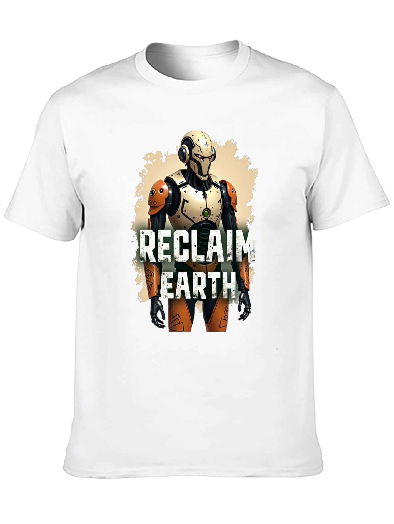 Reclaim Earth Robot Graphic Black T-Shirt