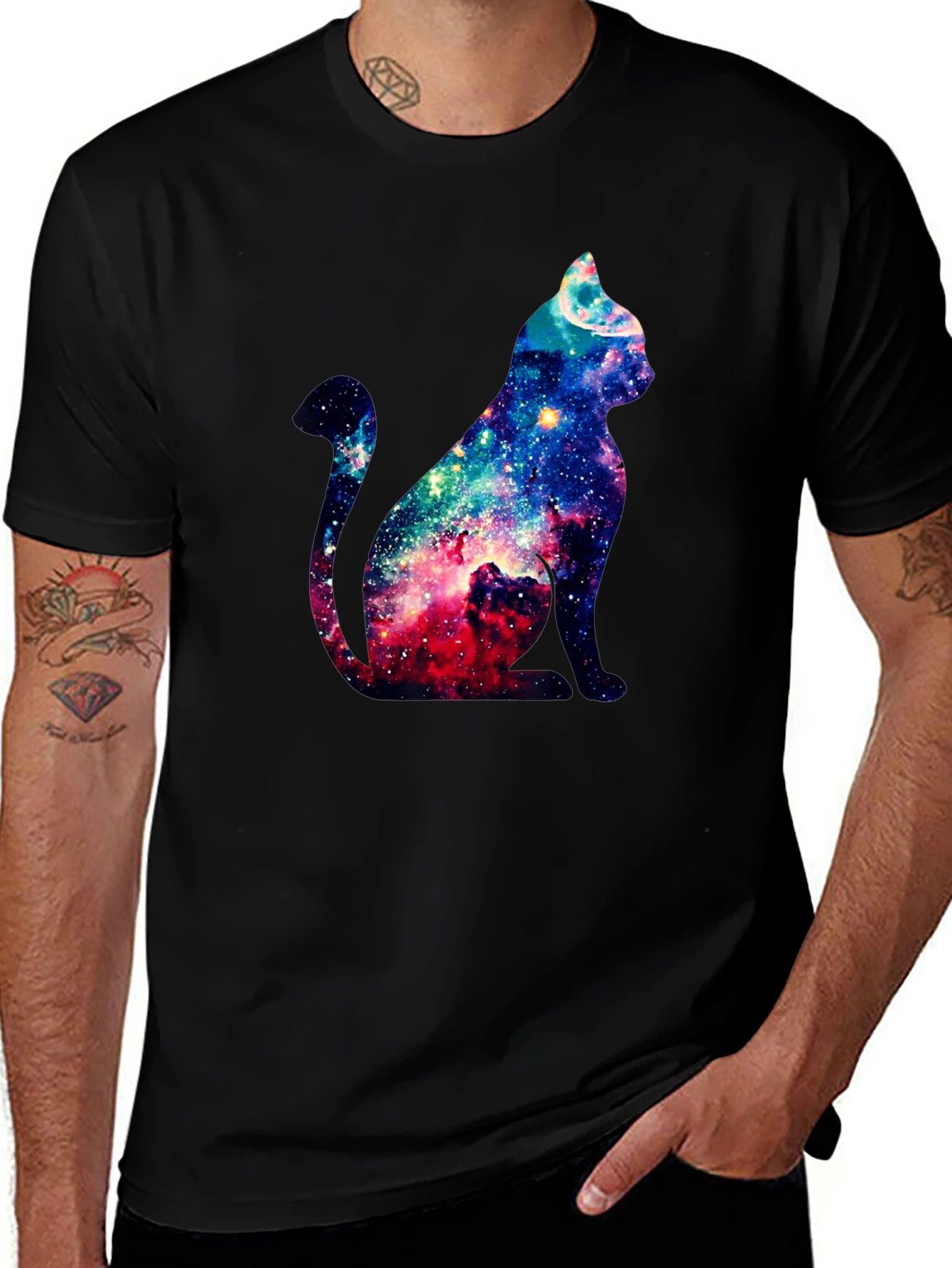 Cosmic Cat Graphic T-Shirt