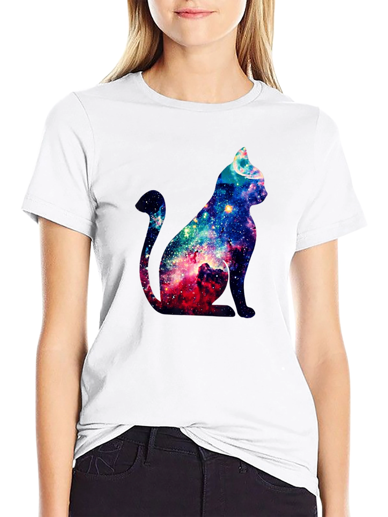 Cosmic Cat Graphic T-Shirt