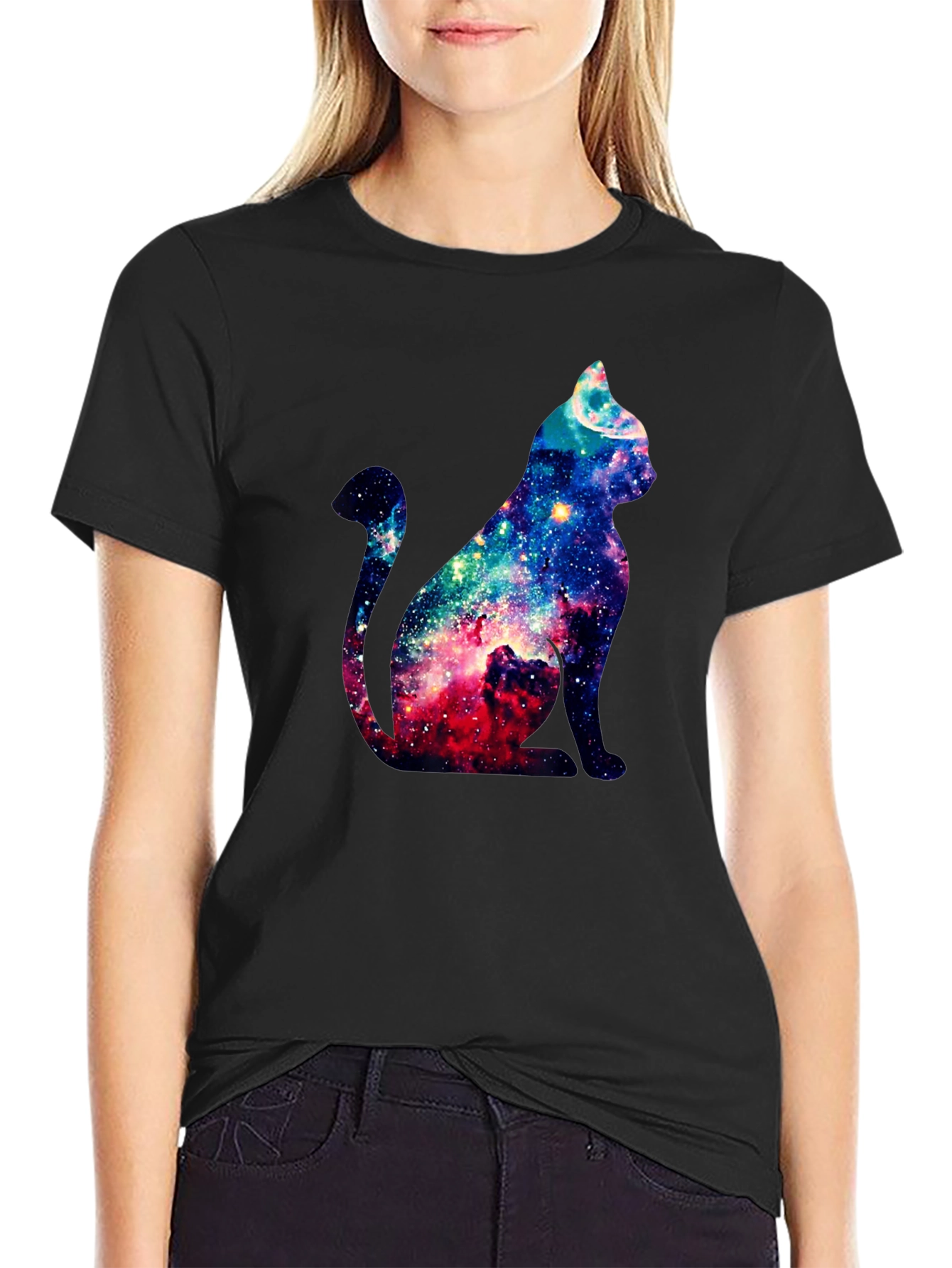 Cosmic Cat Graphic T-Shirt
