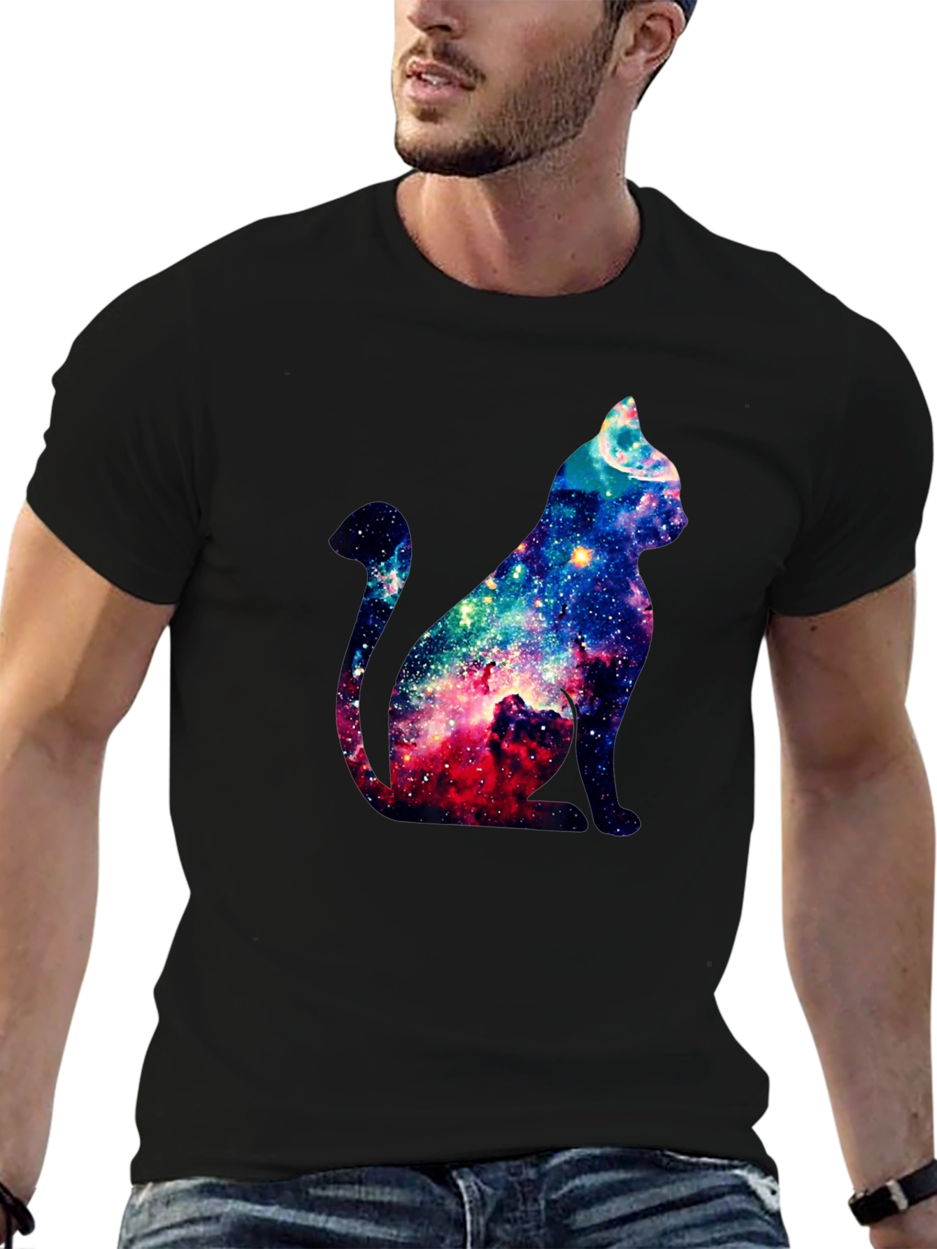 Cosmic Cat Graphic T-Shirt