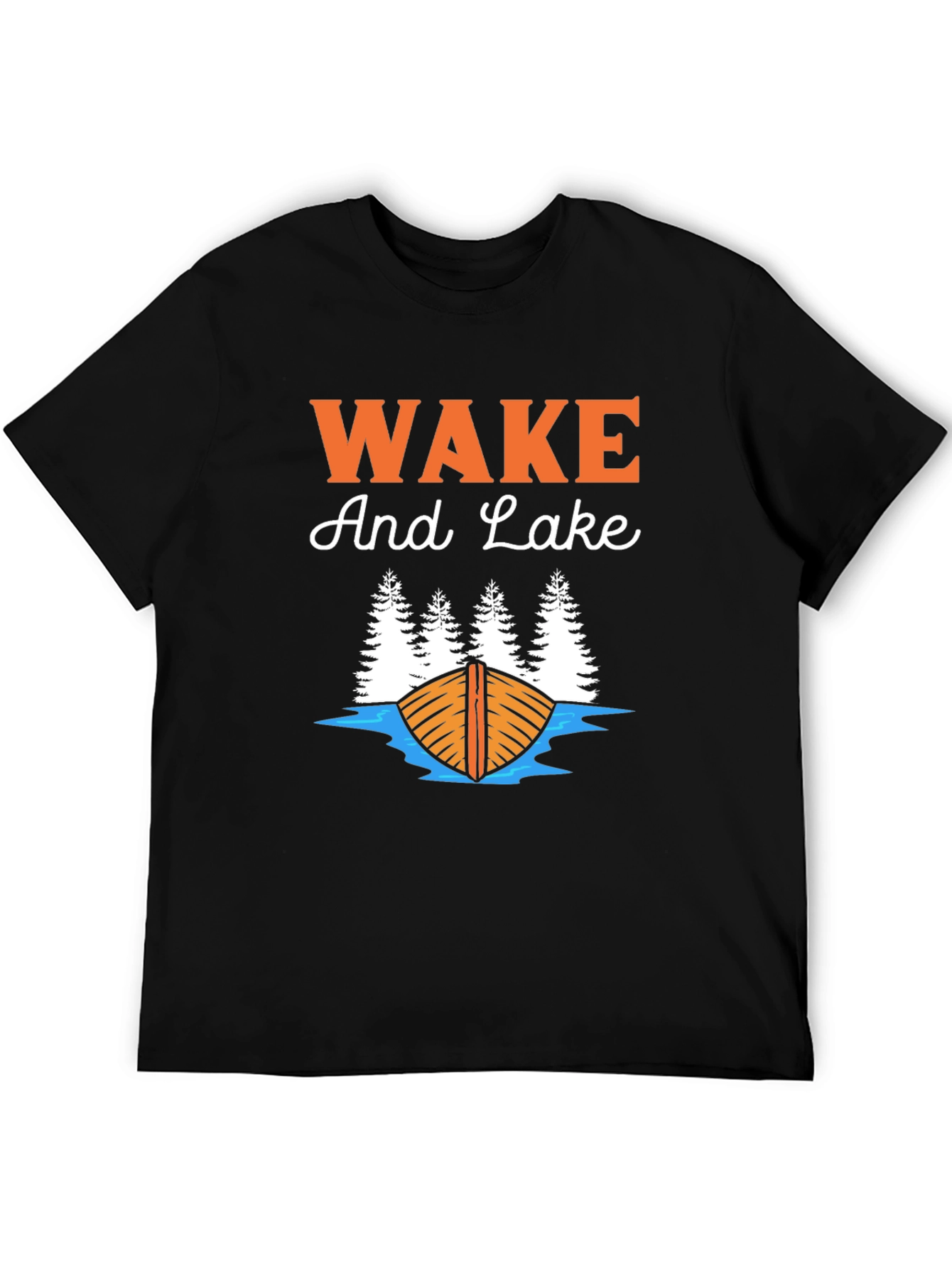 Wake and Lake T-Shirt - Black