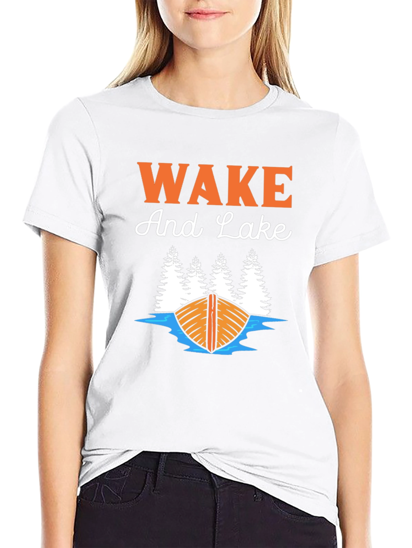 Wake and Lake T-Shirt - Black