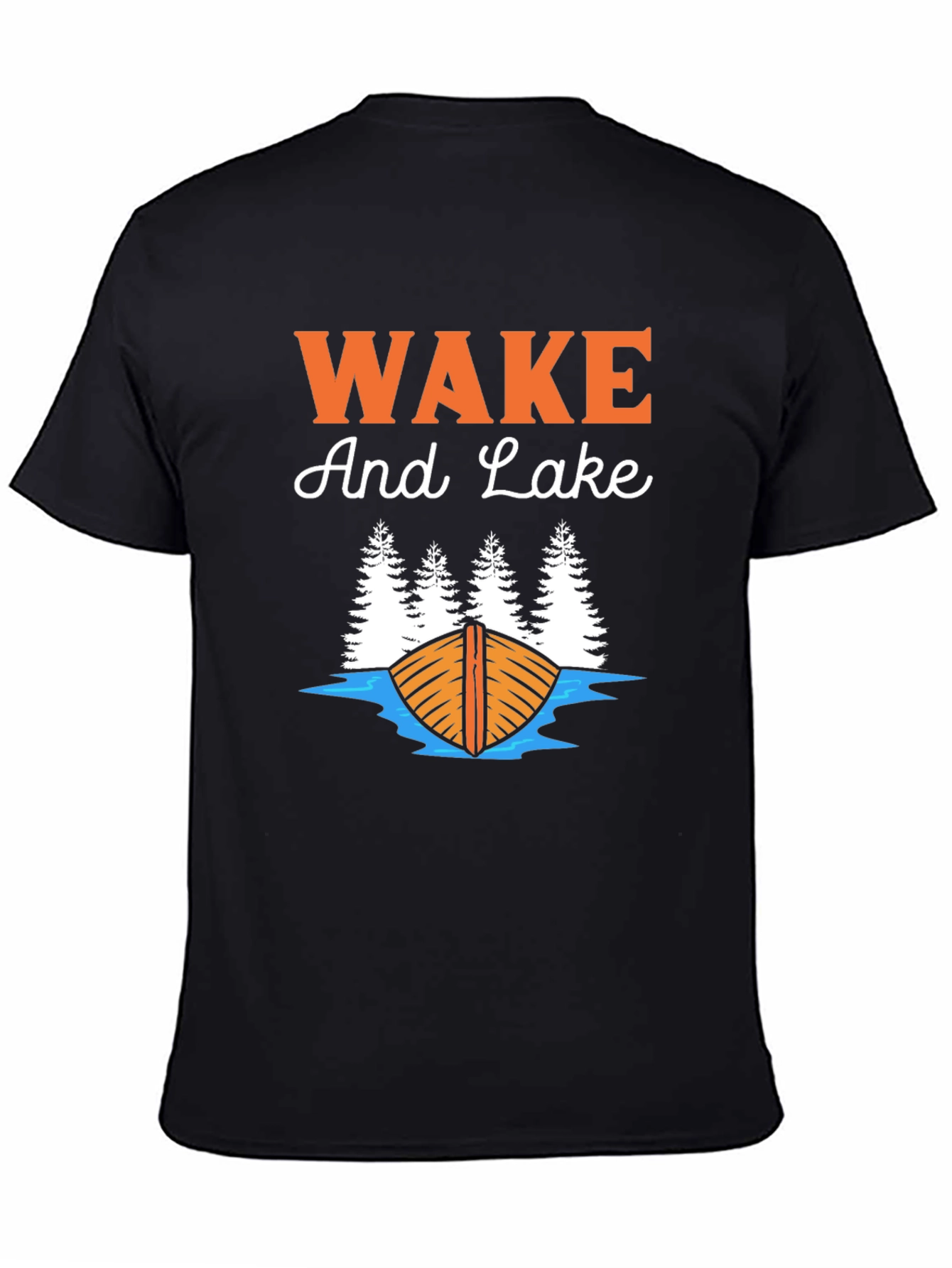 Wake and Lake T-Shirt - Black