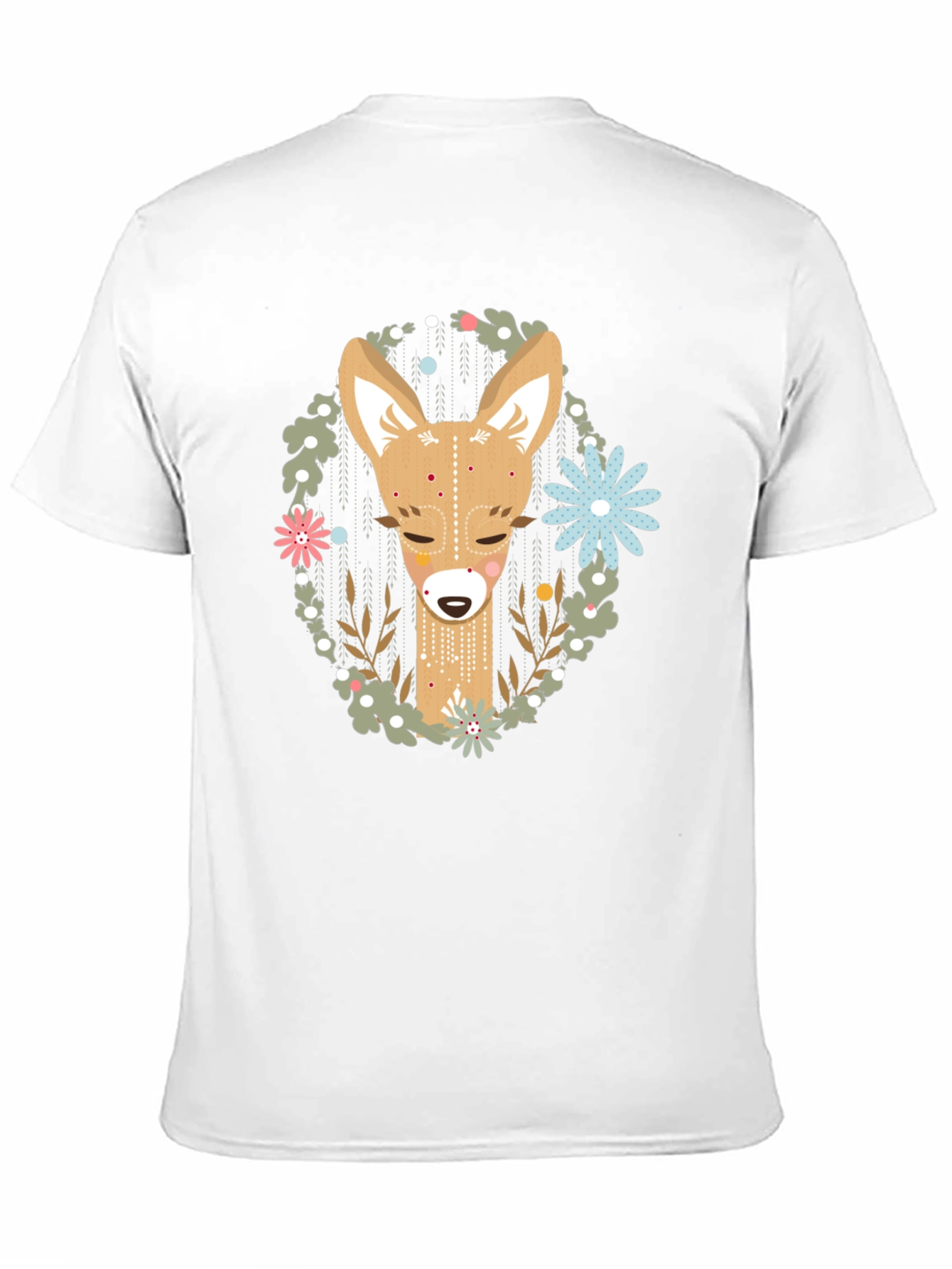 Deer Graphic Tee - Black Cotton Blend