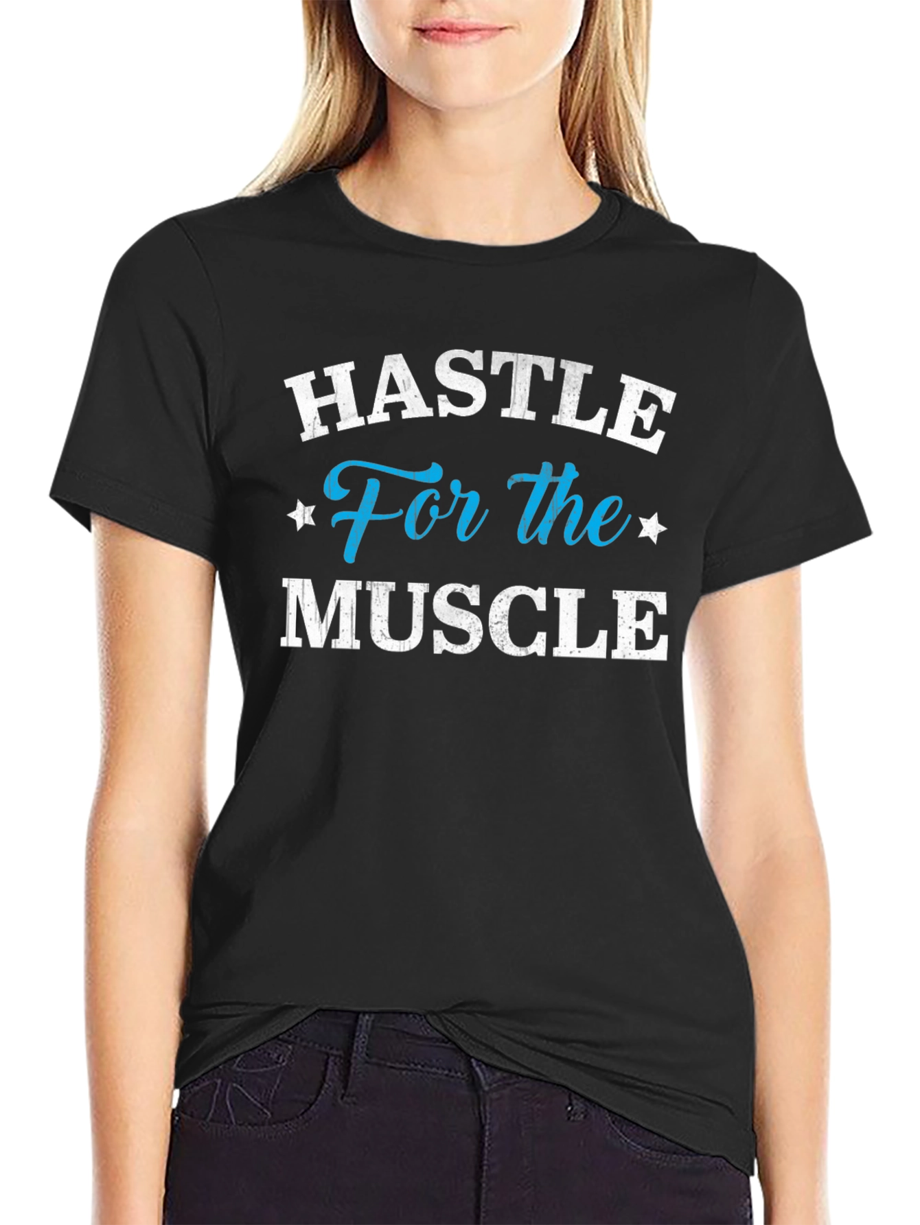 Hustle For The Muscle Mens Black Graphic Tee